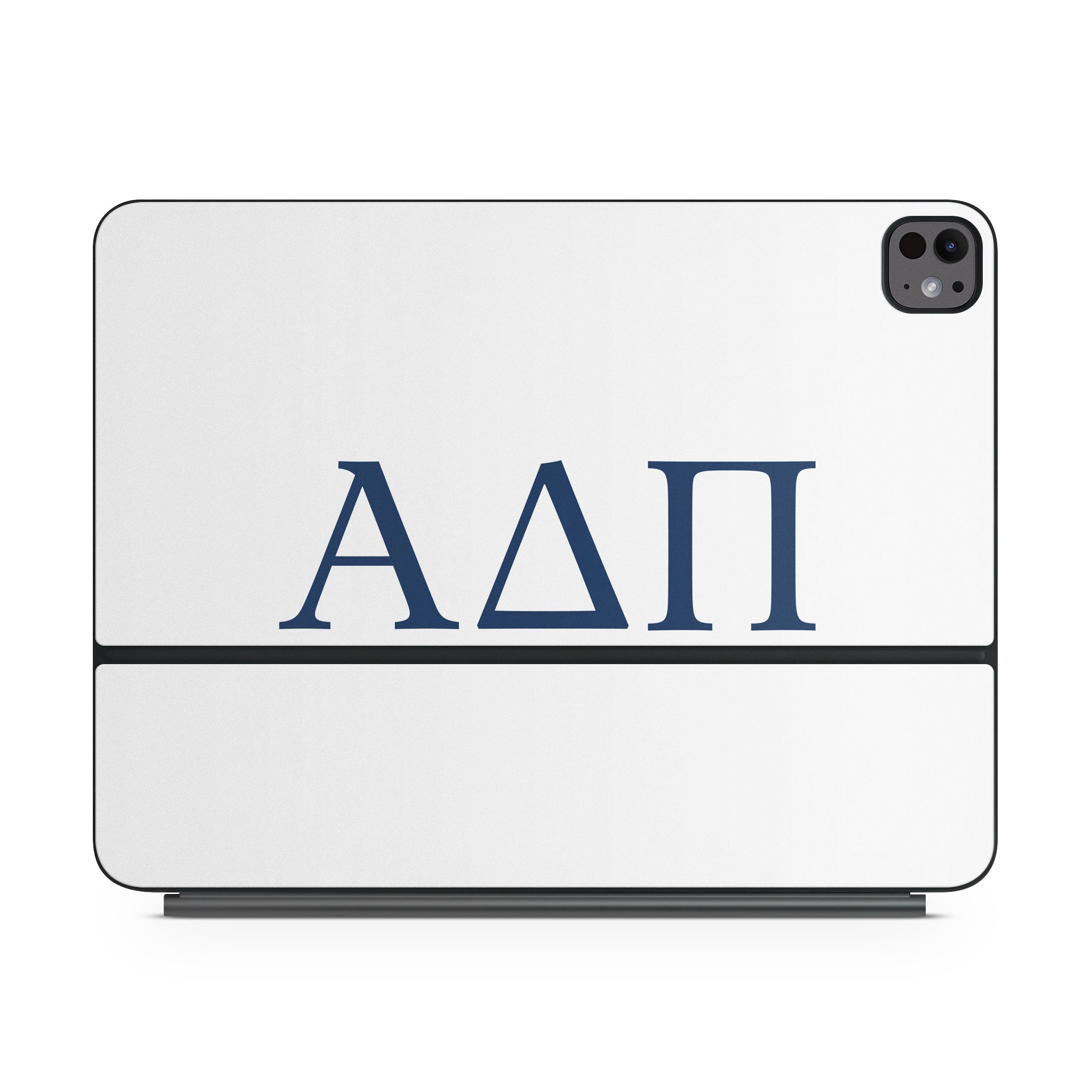 Alpha Delta Pi Greek Letters White - Apple Magic Keyboard for iPad Skin