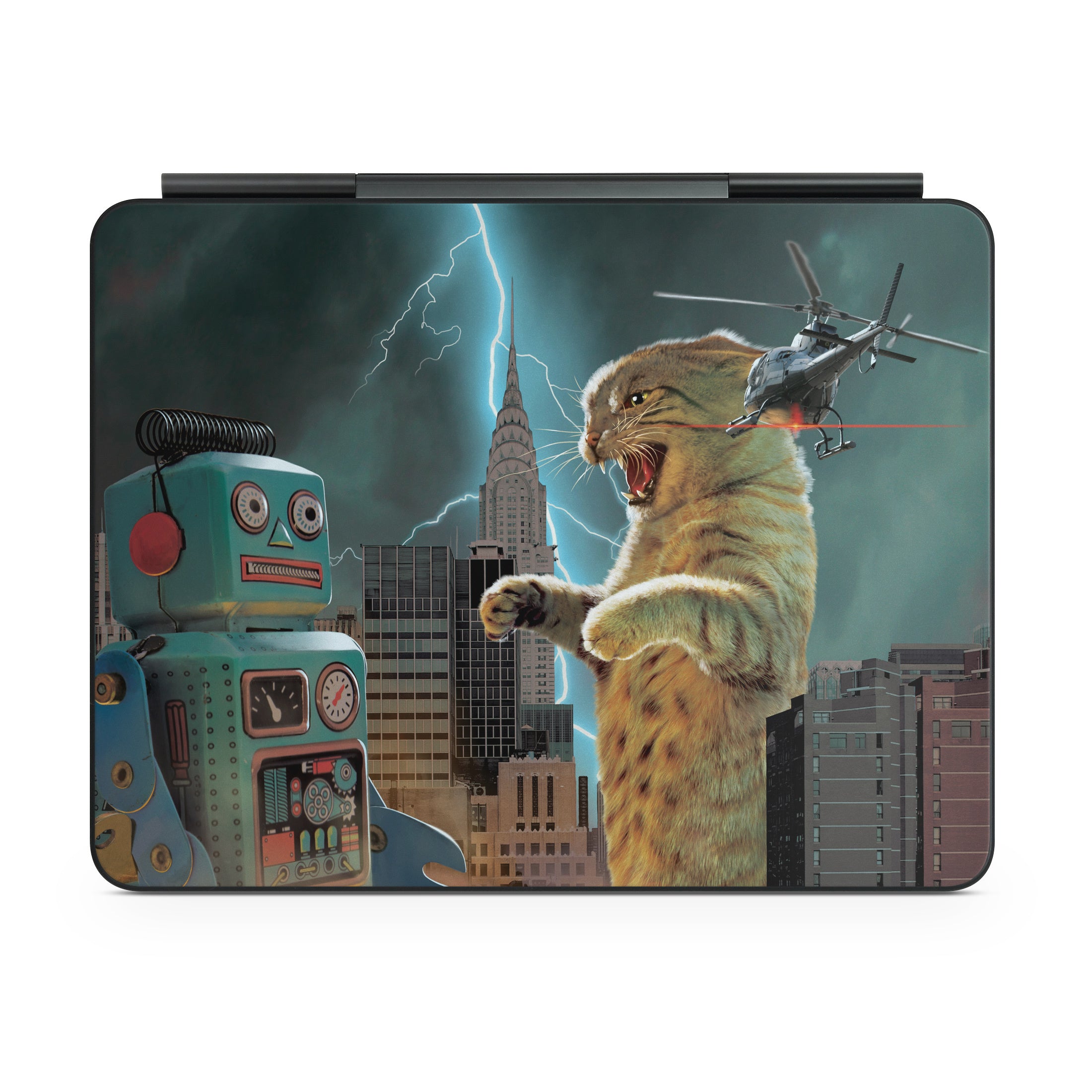 Catzilla Vs Robot - Apple Magic Keyboard for iPad Skin