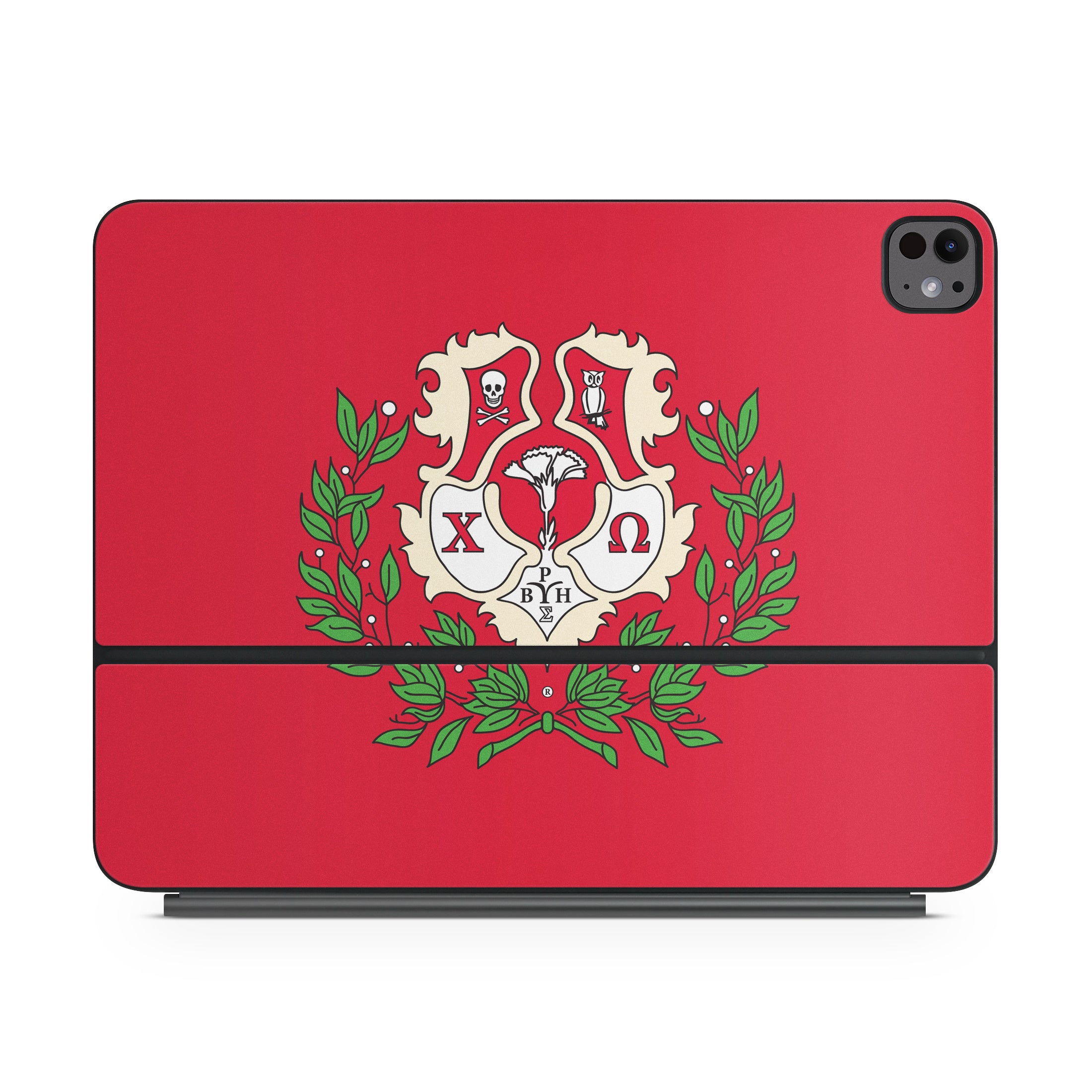 Chi Omega Crest Cardinal - Apple Magic Keyboard for iPad Skin
