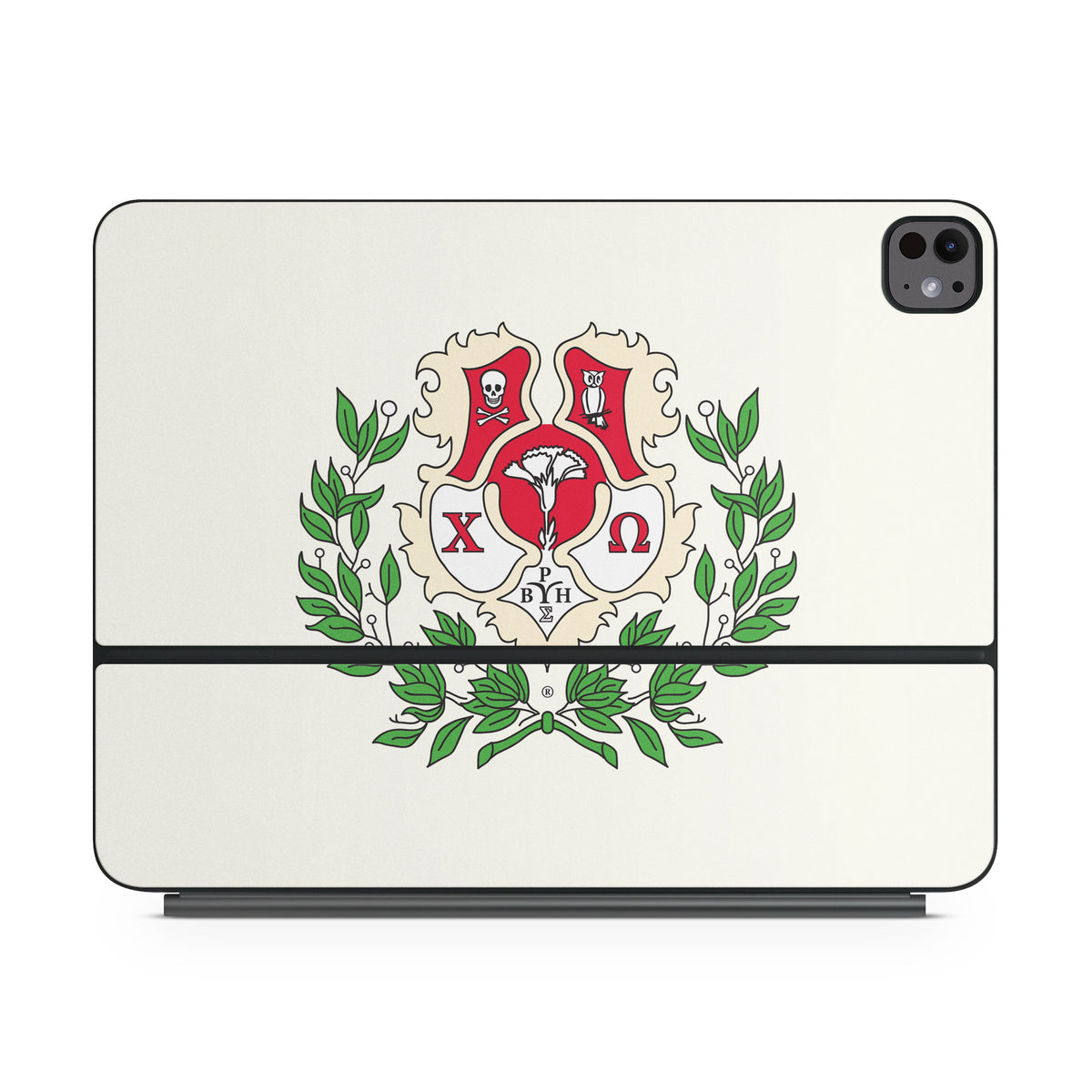 Chi Omega Crest Cream - Apple Magic Keyboard for iPad Skin