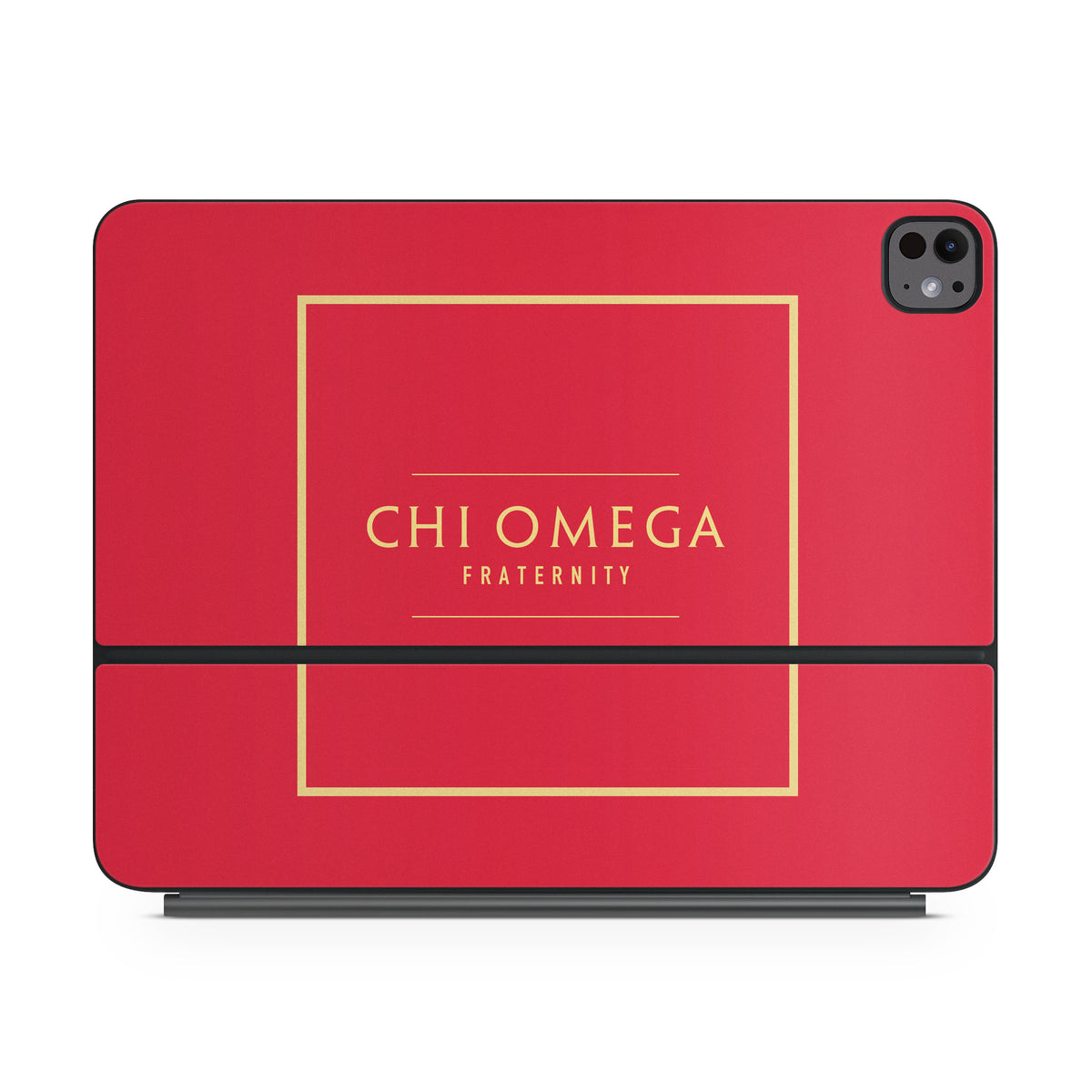Chi Omega Fraternity Cardinal with Border - Apple Magic Keyboard for iPad Skin