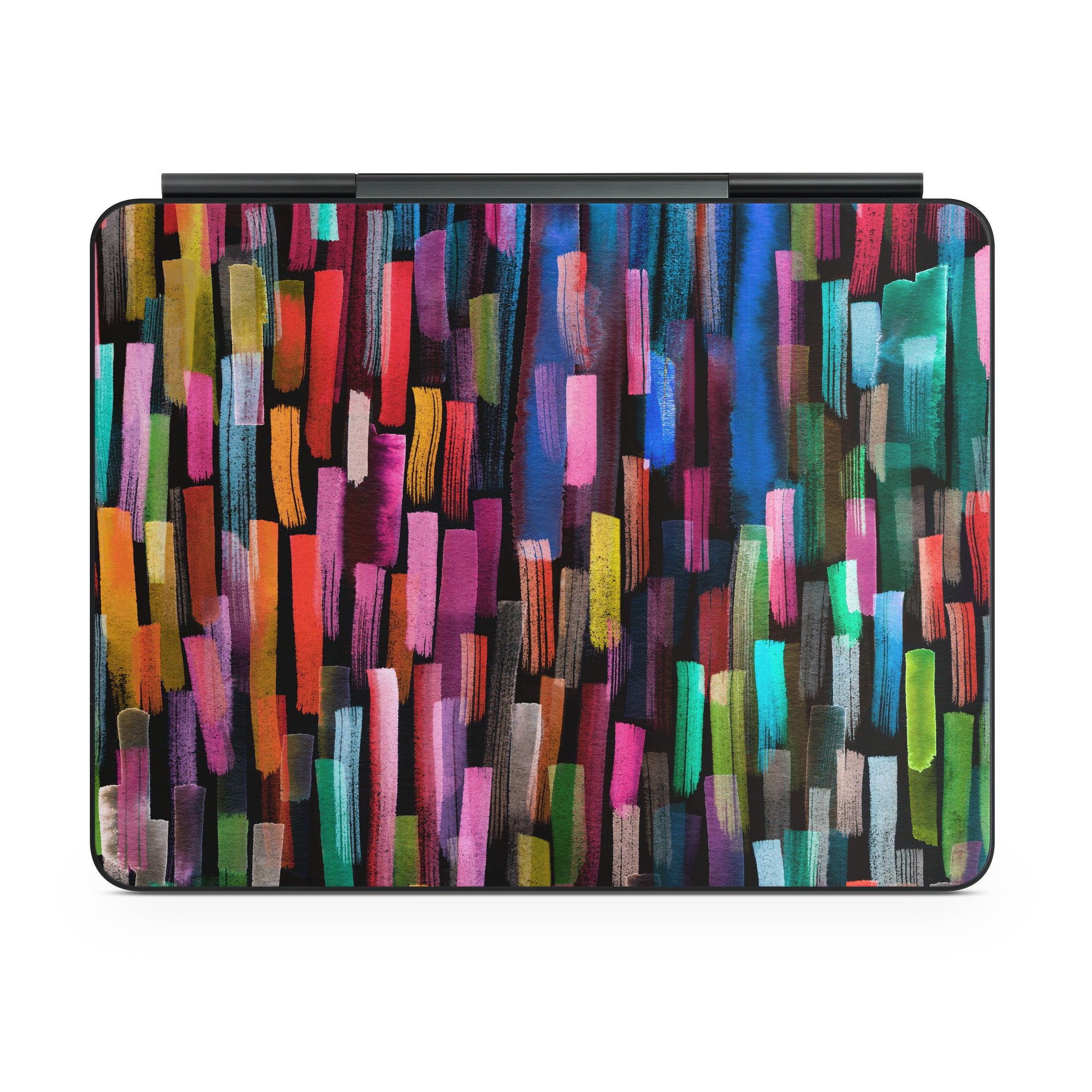 Colorful Brushstrokes Black - Apple Magic Keyboard for iPad Skin