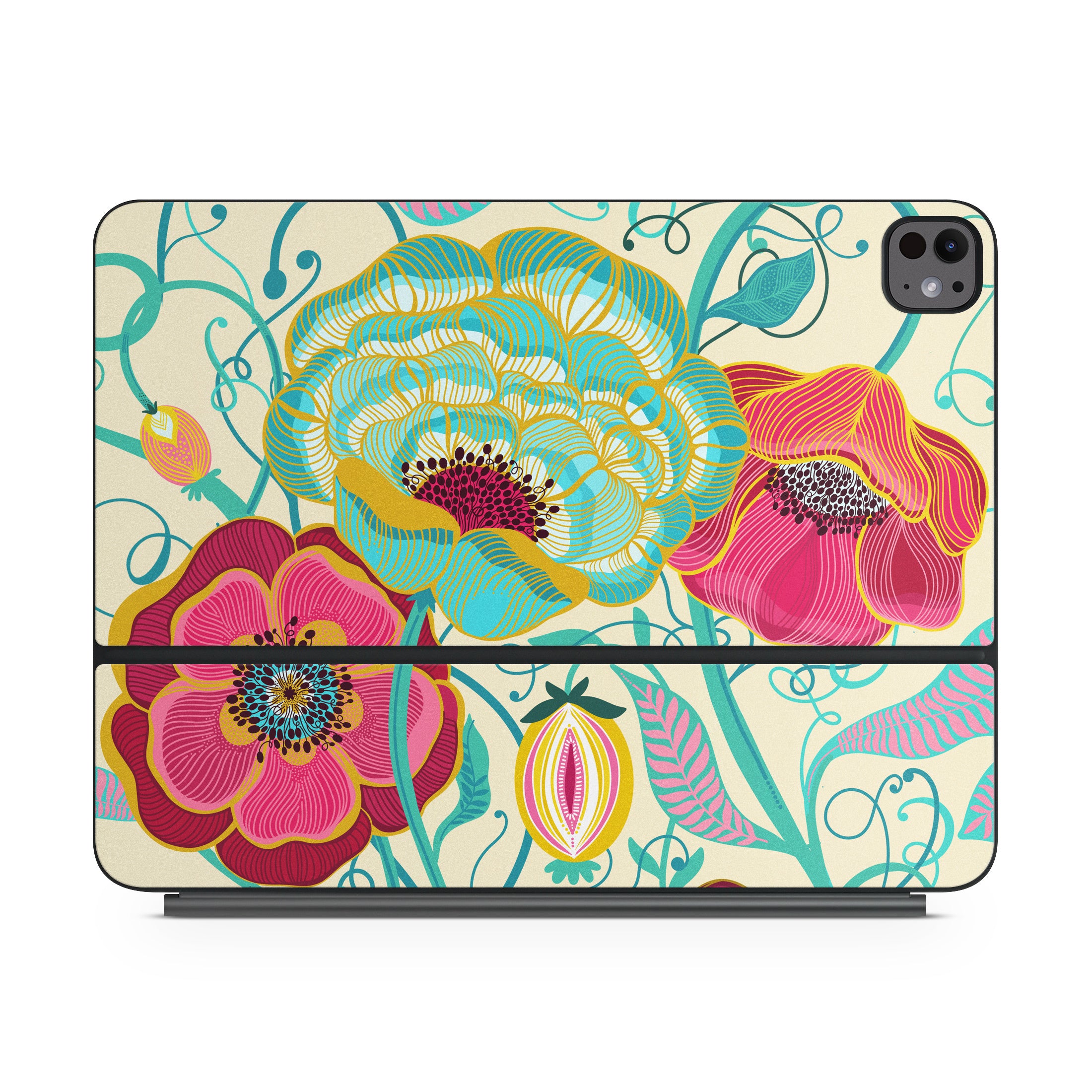 Golden Flowers - Apple Magic Keyboard for iPad Skin