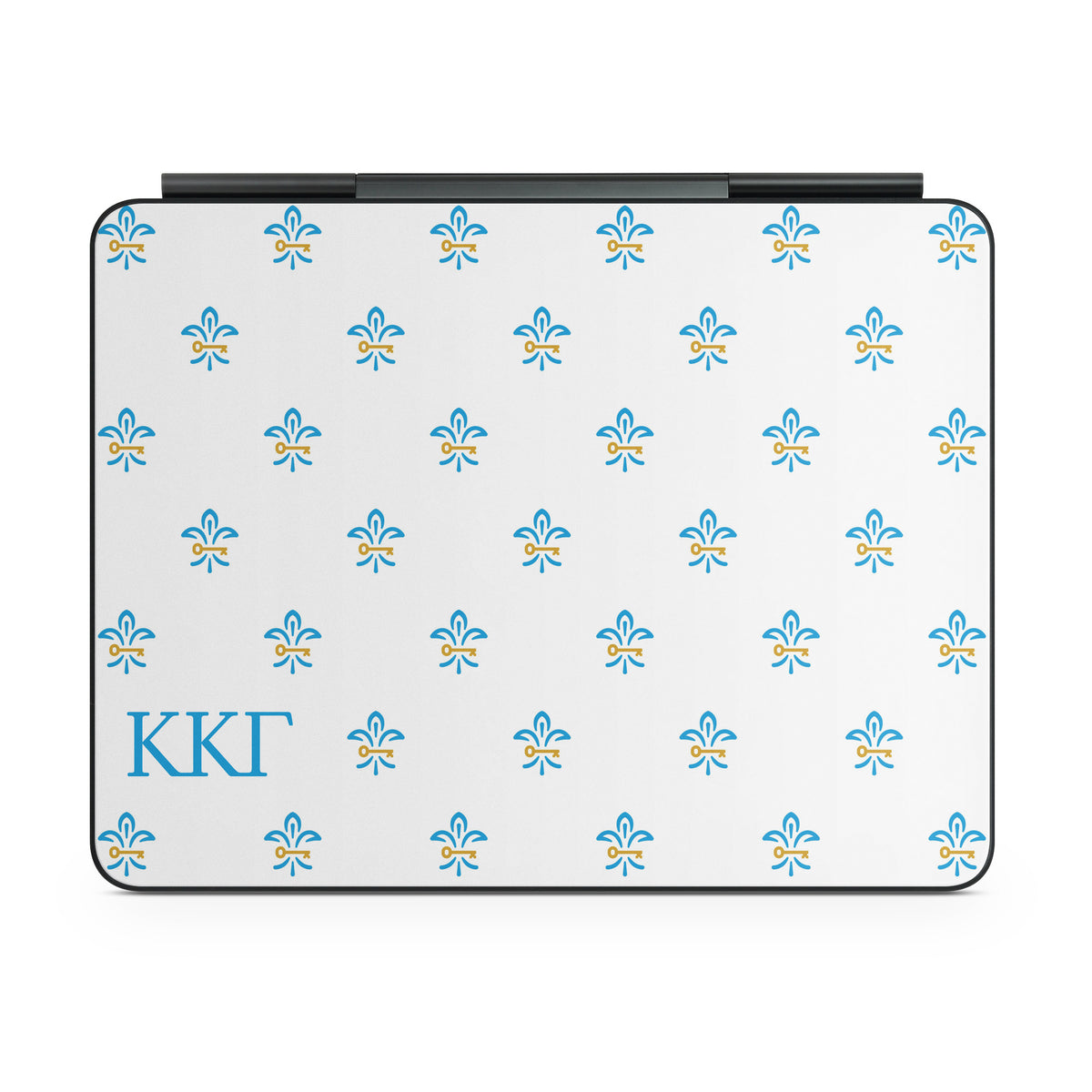 Kappa Kappa Gamma Fleur De Key Pattern White - Apple Magic Keyboard for iPad Skin