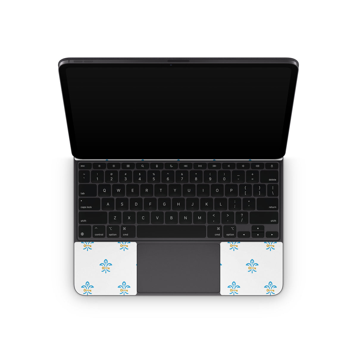 Kappa Kappa Gamma Fleur De Key Pattern White - Apple Magic Keyboard for iPad Skin