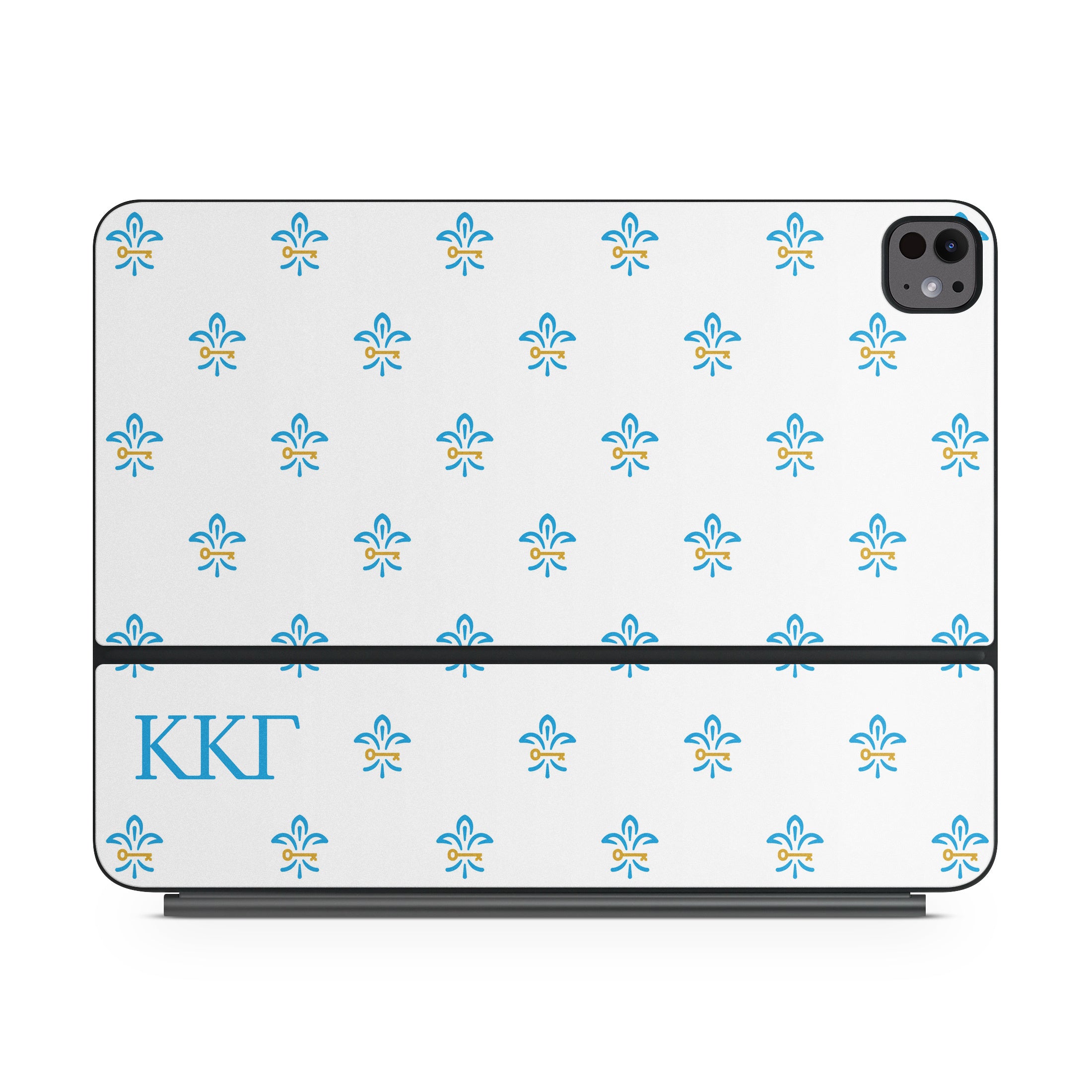 Kappa Kappa Gamma Fleur De Key Pattern White - Apple Magic Keyboard for iPad Skin