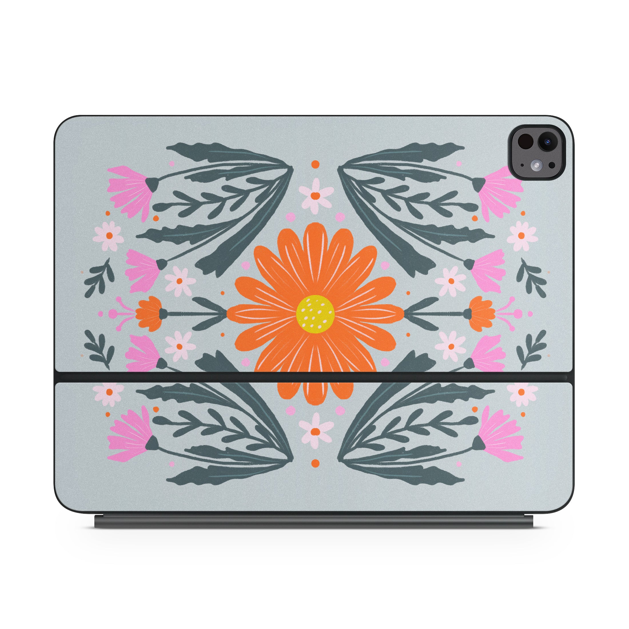 Pink and Orange Flowers - Apple Magic Keyboard for iPad Skin