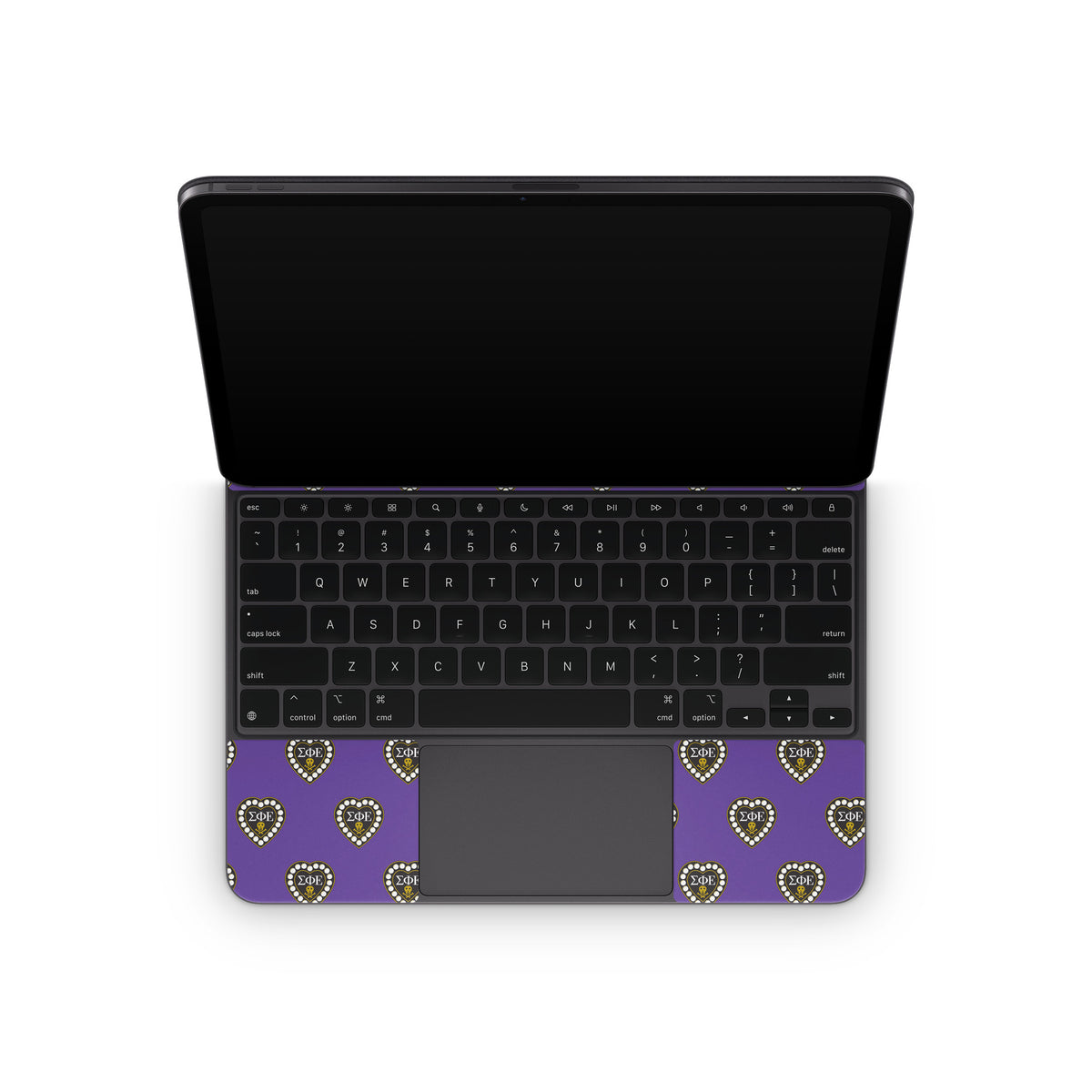 Sigma Phi Epsilon Badge Pattern Purple - Apple Magic Keyboard for iPad Skin