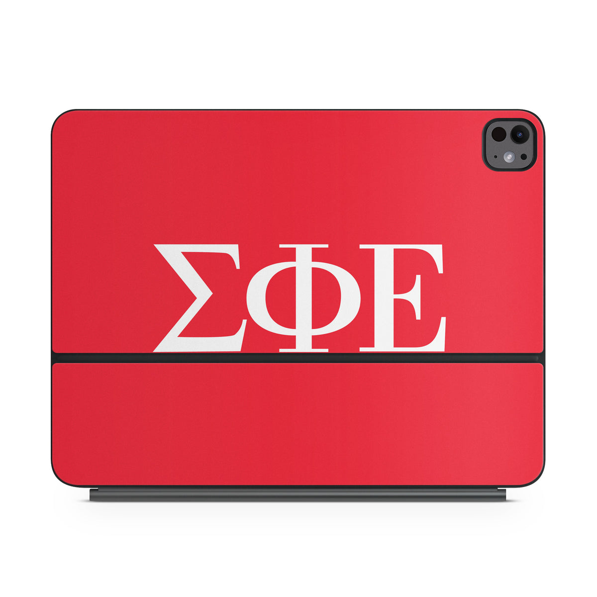Sigma Phi Epsilon Greek Letters Red - Apple Magic Keyboard for iPad Skin
