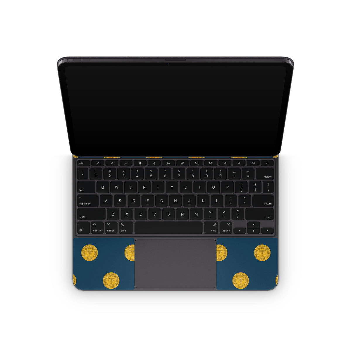 Sigma Chi Seal Pattern with Letters Navy - Apple Magic Keyboard for iPad Skin
