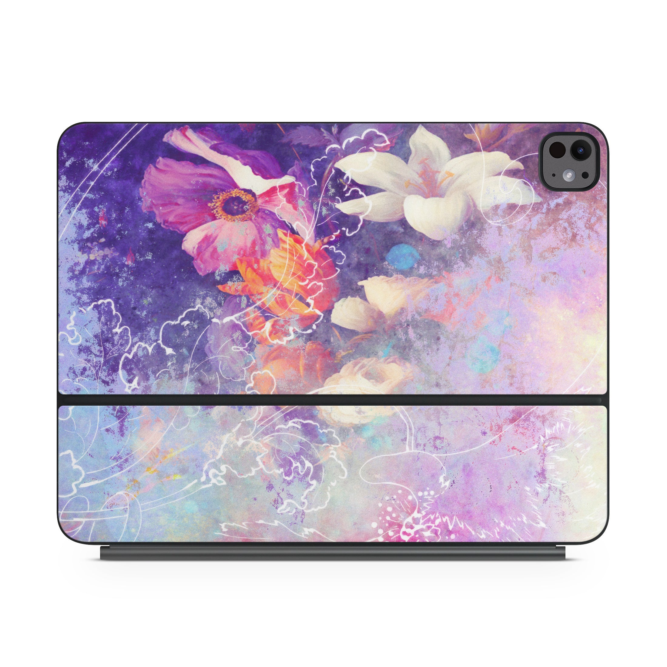 Sketch Flowers Lily - Apple Magic Keyboard for iPad Skin