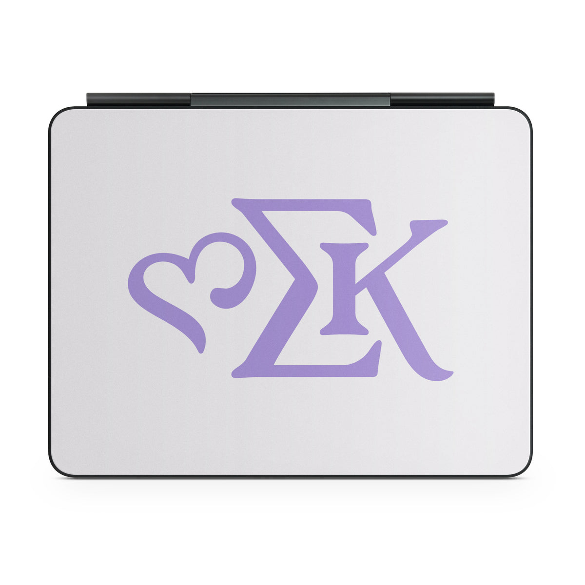 Sigma Kappa Greek Letters Legacy Lavender on Dove Love - Apple Magic Keyboard for iPad Skin