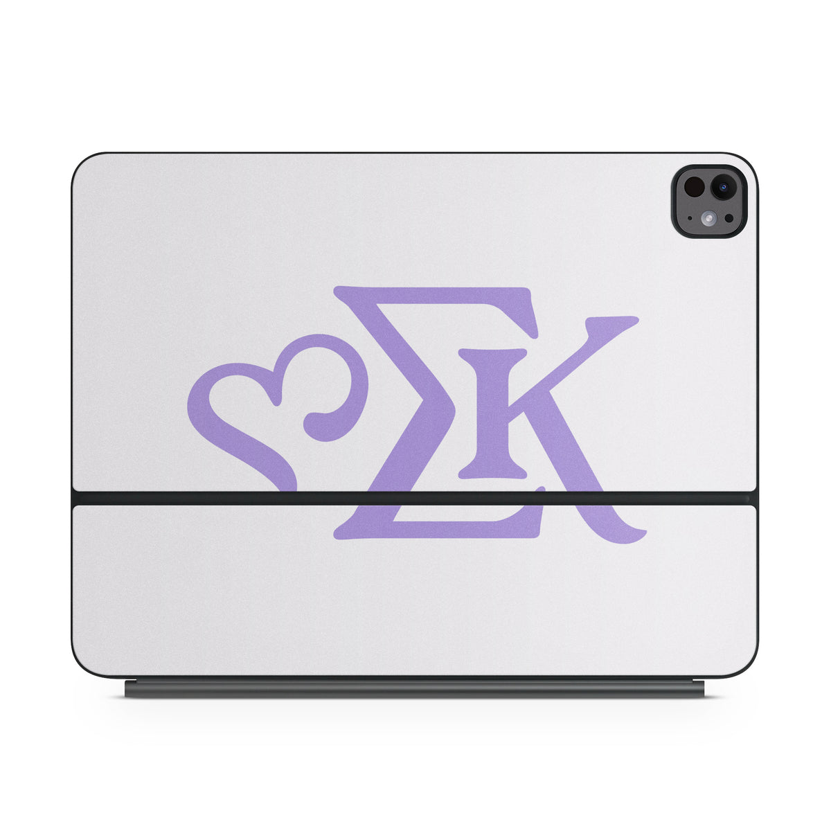Sigma Kappa Greek Letters Legacy Lavender on Dove Love - Apple Magic Keyboard for iPad Skin