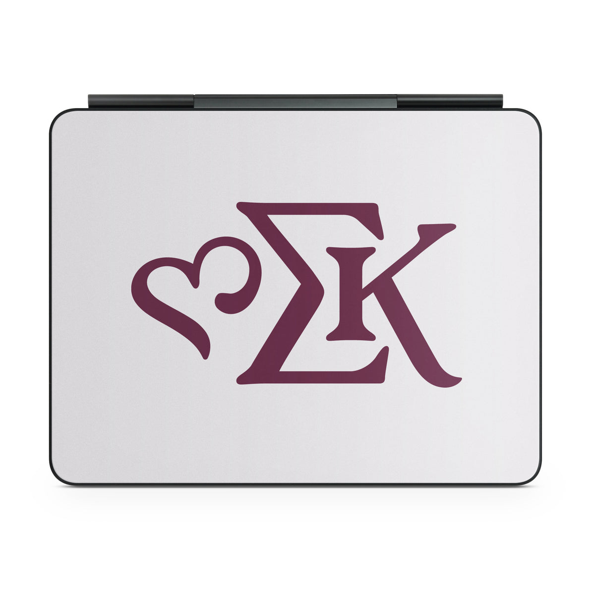 Sigma Kappa Greek Letters Mary Maroon on Dove Love - Apple Magic Keyboard for iPad Skin