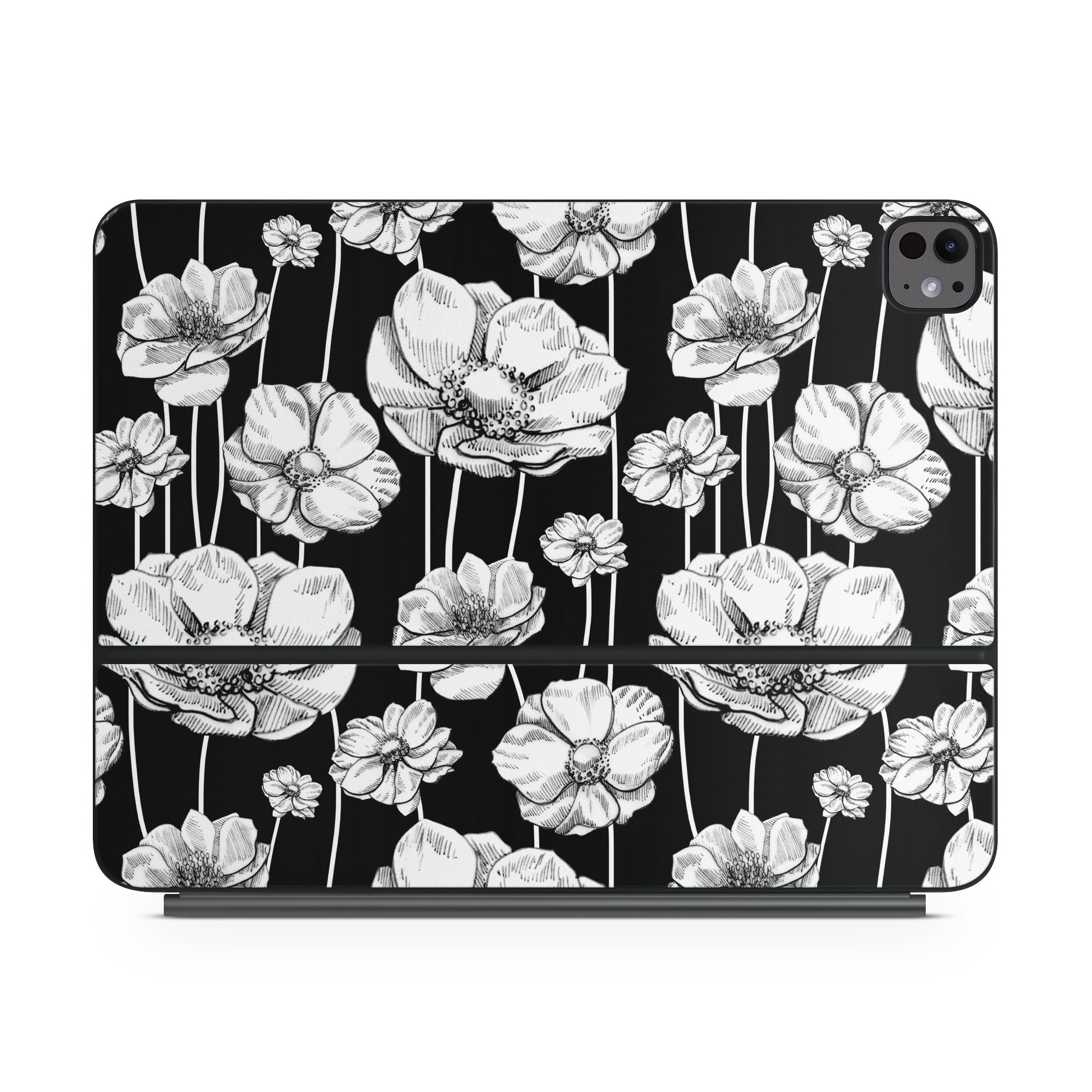Striped Blooms - Apple Magic Keyboard for iPad Skin
