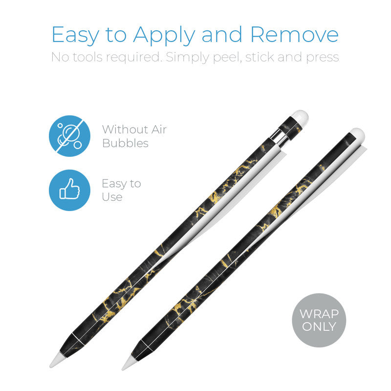 Black Gold Marble - Apple Pencil Skin