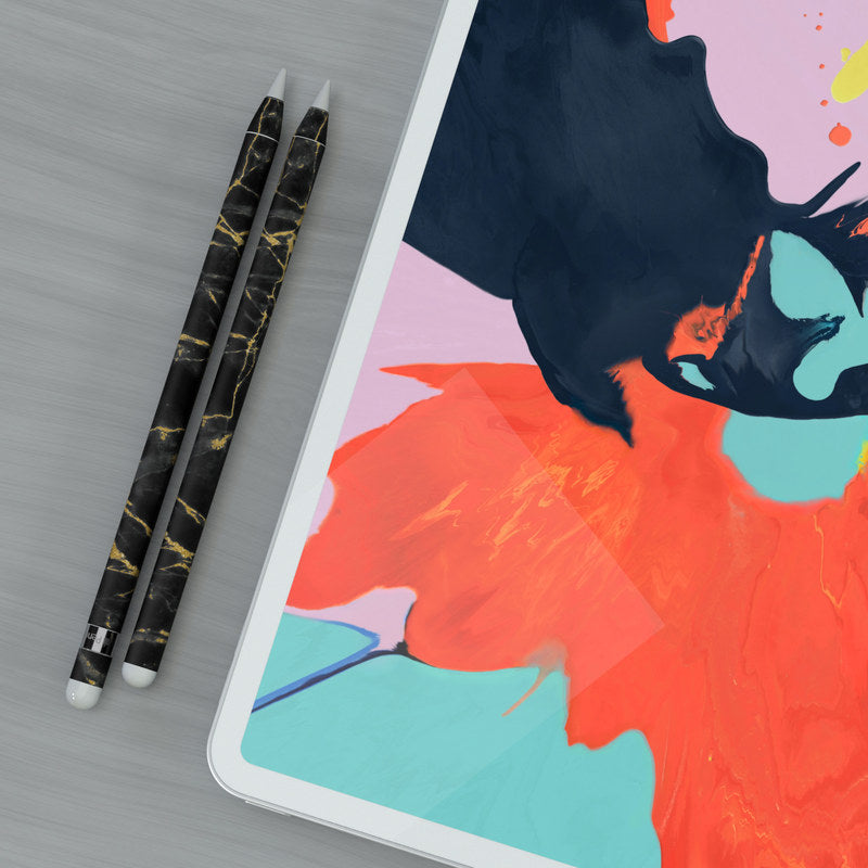 Black Gold Marble - Apple Pencil Skin