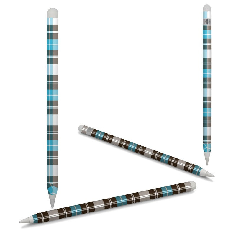 Turquoise Plaid - Apple Pencil Skin