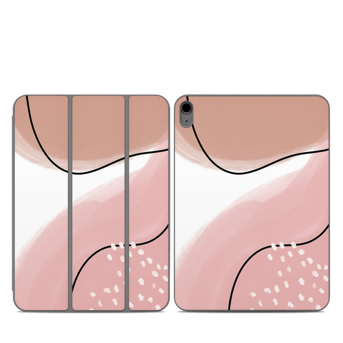 Abstract Pink and Brown - Apple Smart Folio Skin