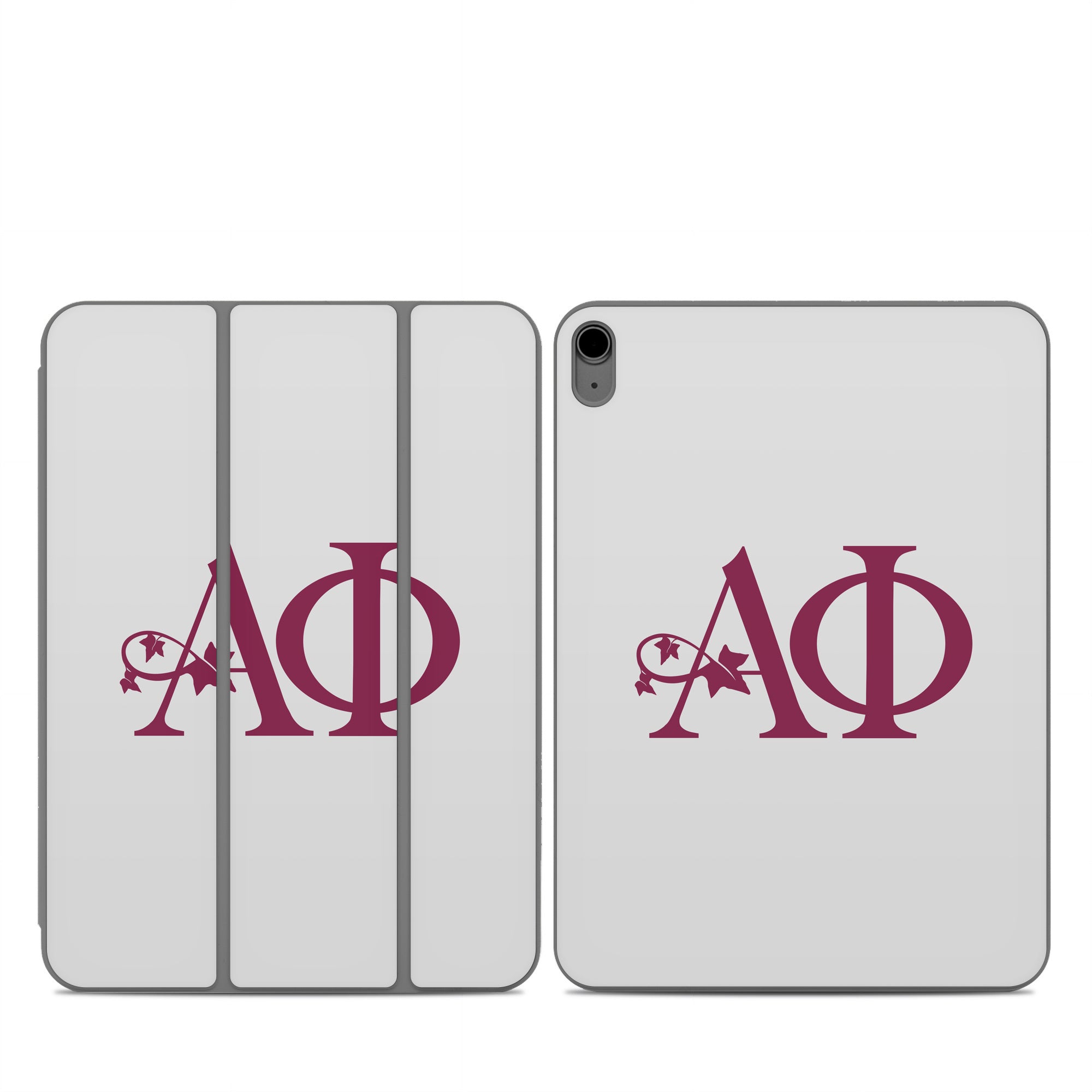 Alpha Phi Greek Letters Silver - Apple Smart Folio Skin