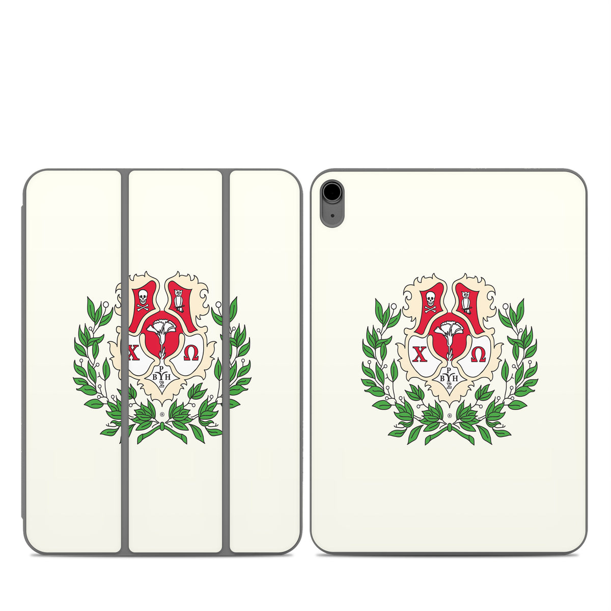 Chi Omega Crest Cream - Apple Smart Folio Skin