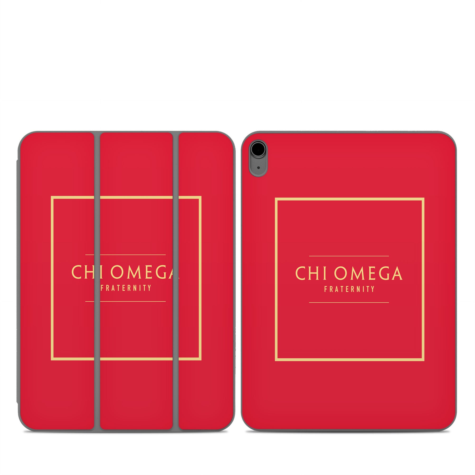 Chi Omega Fraternity Cardinal with Border - Apple Smart Folio Skin