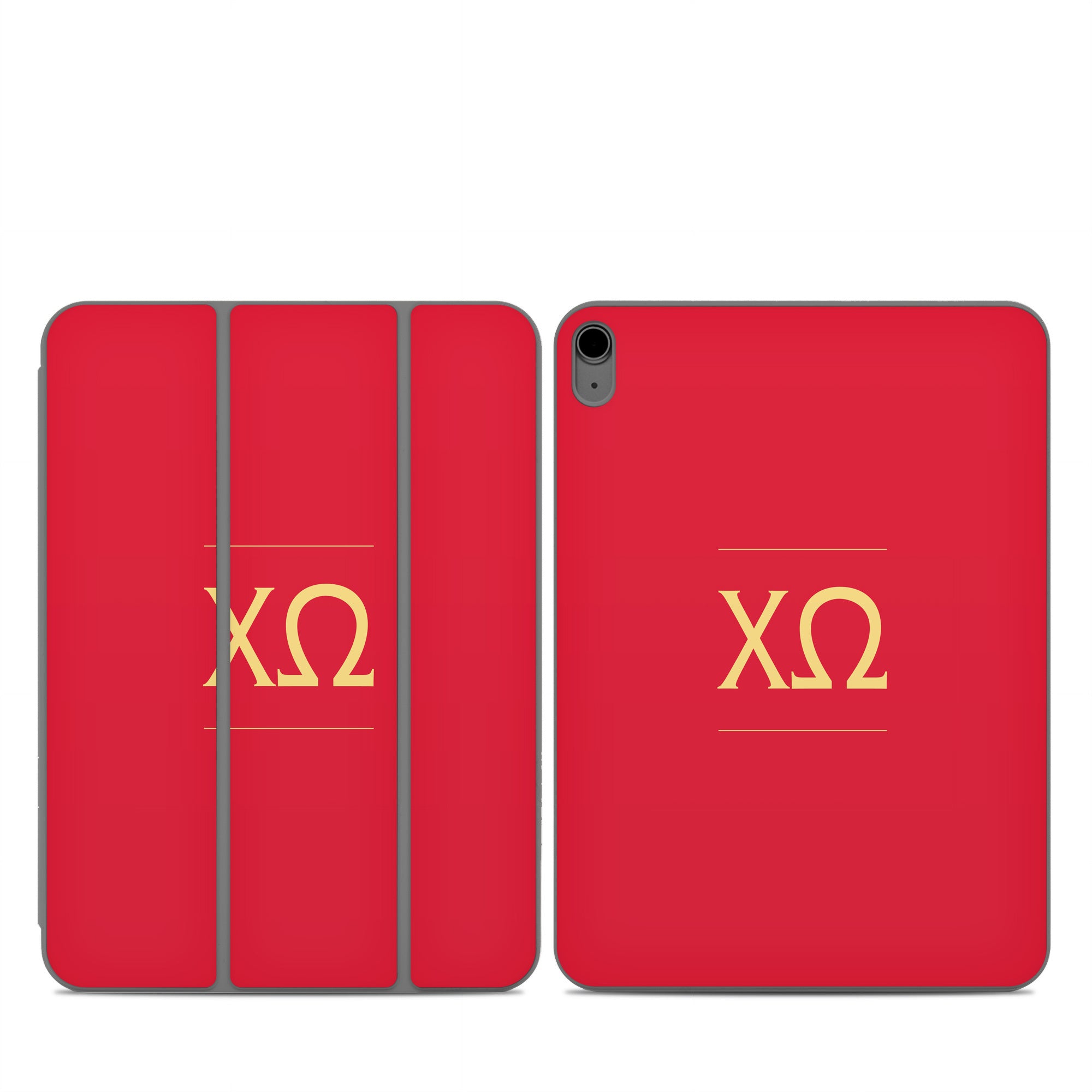 Chi Omega Letters Cardinal - Apple Smart Folio Skin