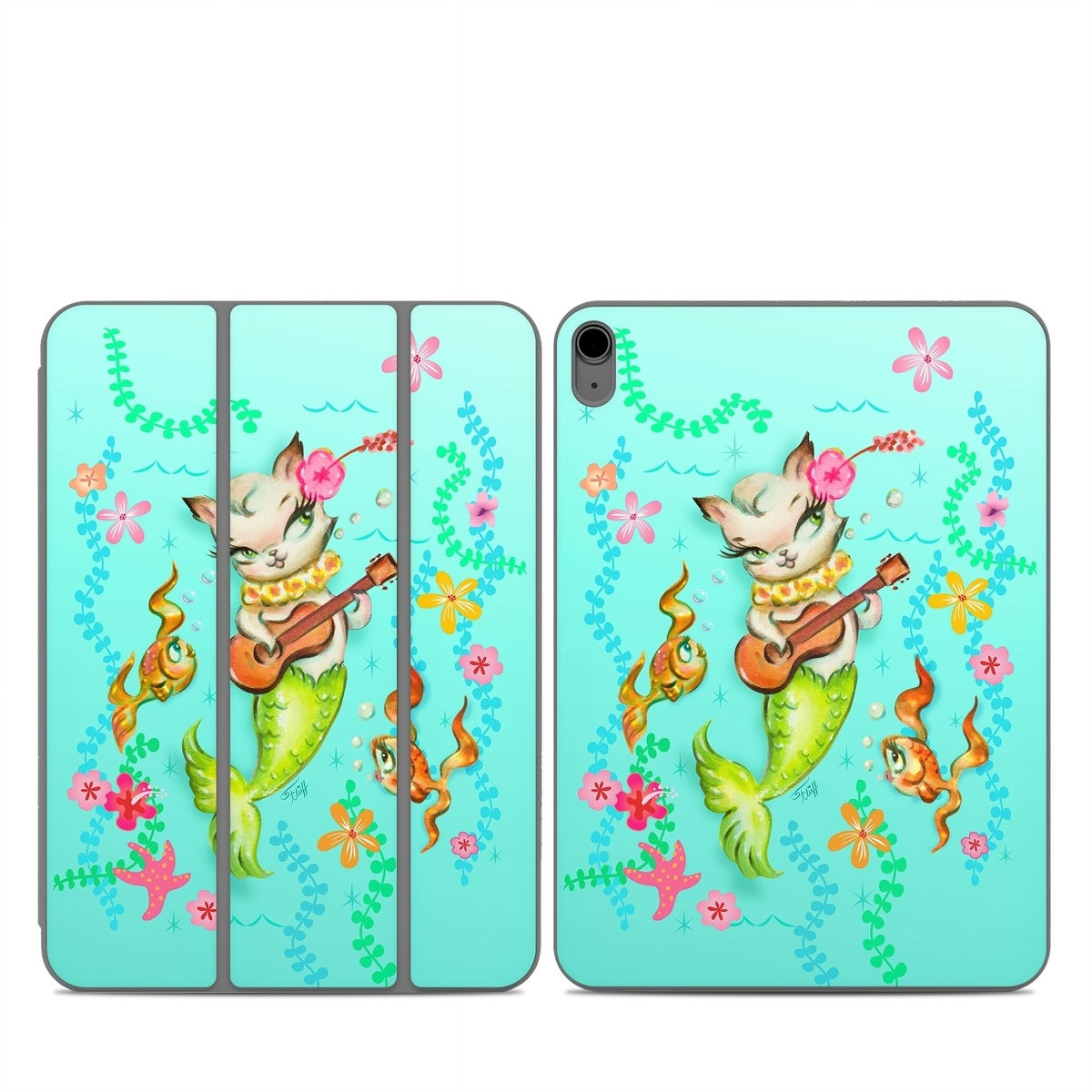 Merkitten with Ukelele - Apple Smart Folio Skin