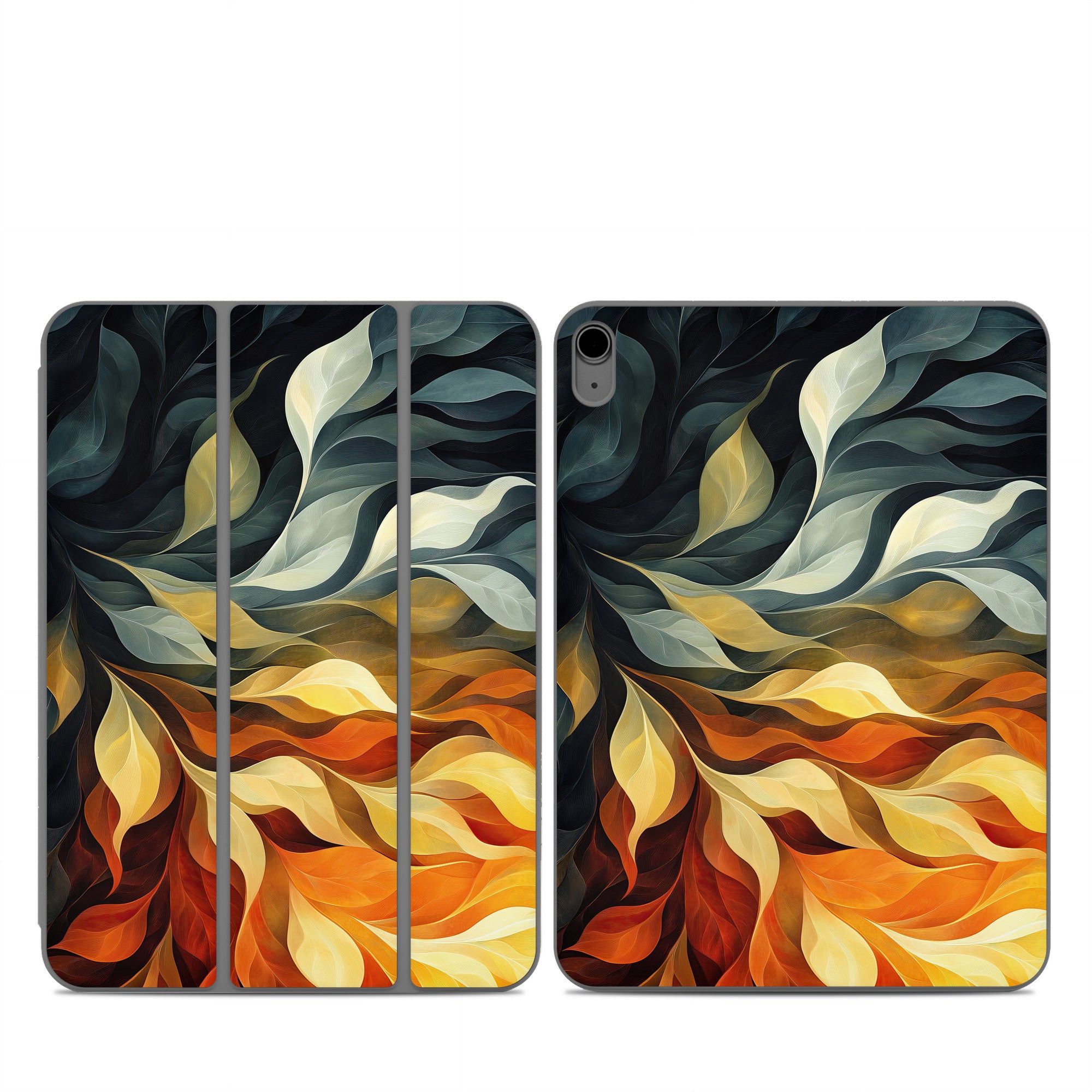 Orange and Charcoal - Apple Smart Folio Skin