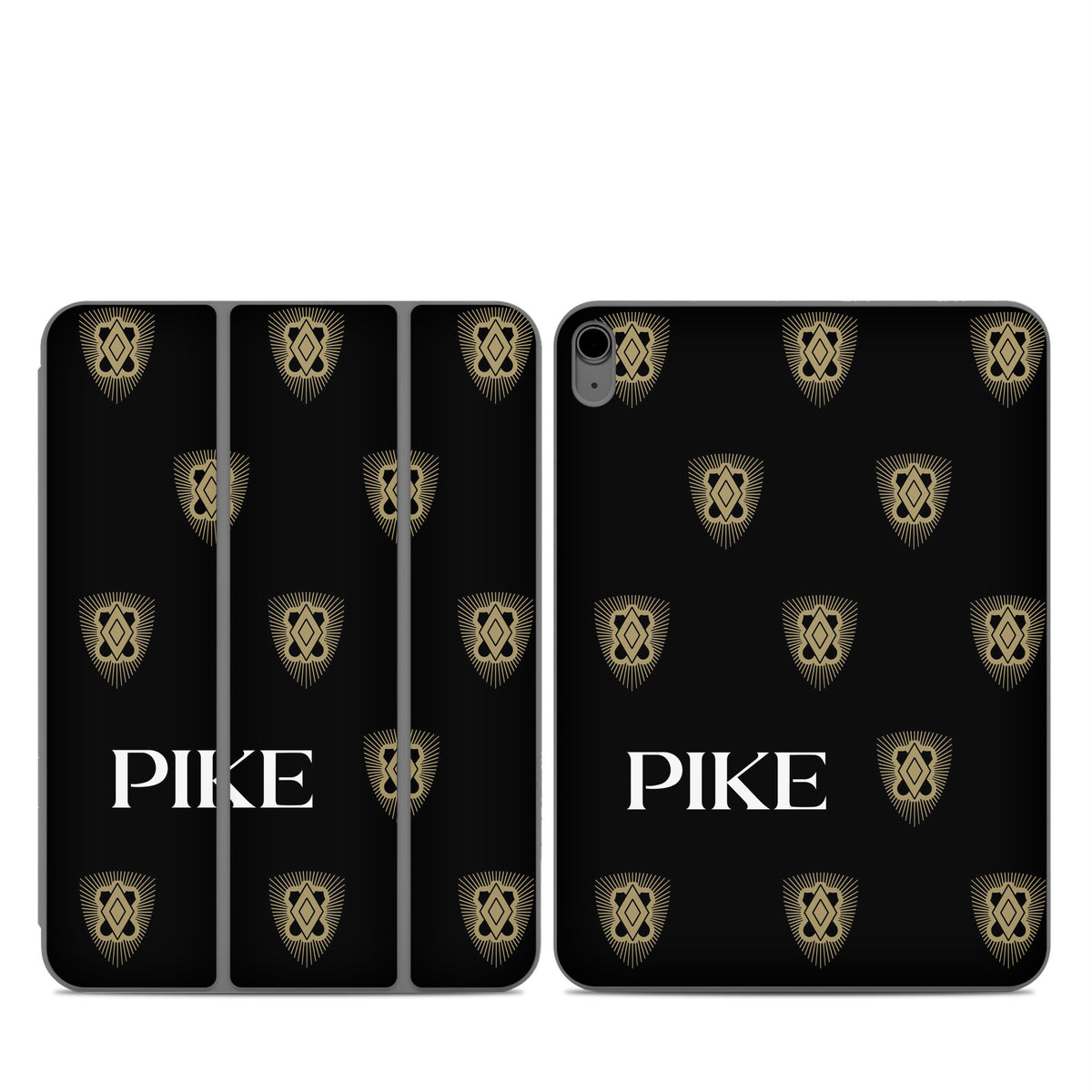 Pi Kappa Alpha PIKE Shield Pattern Black - Apple Smart Folio Skin
