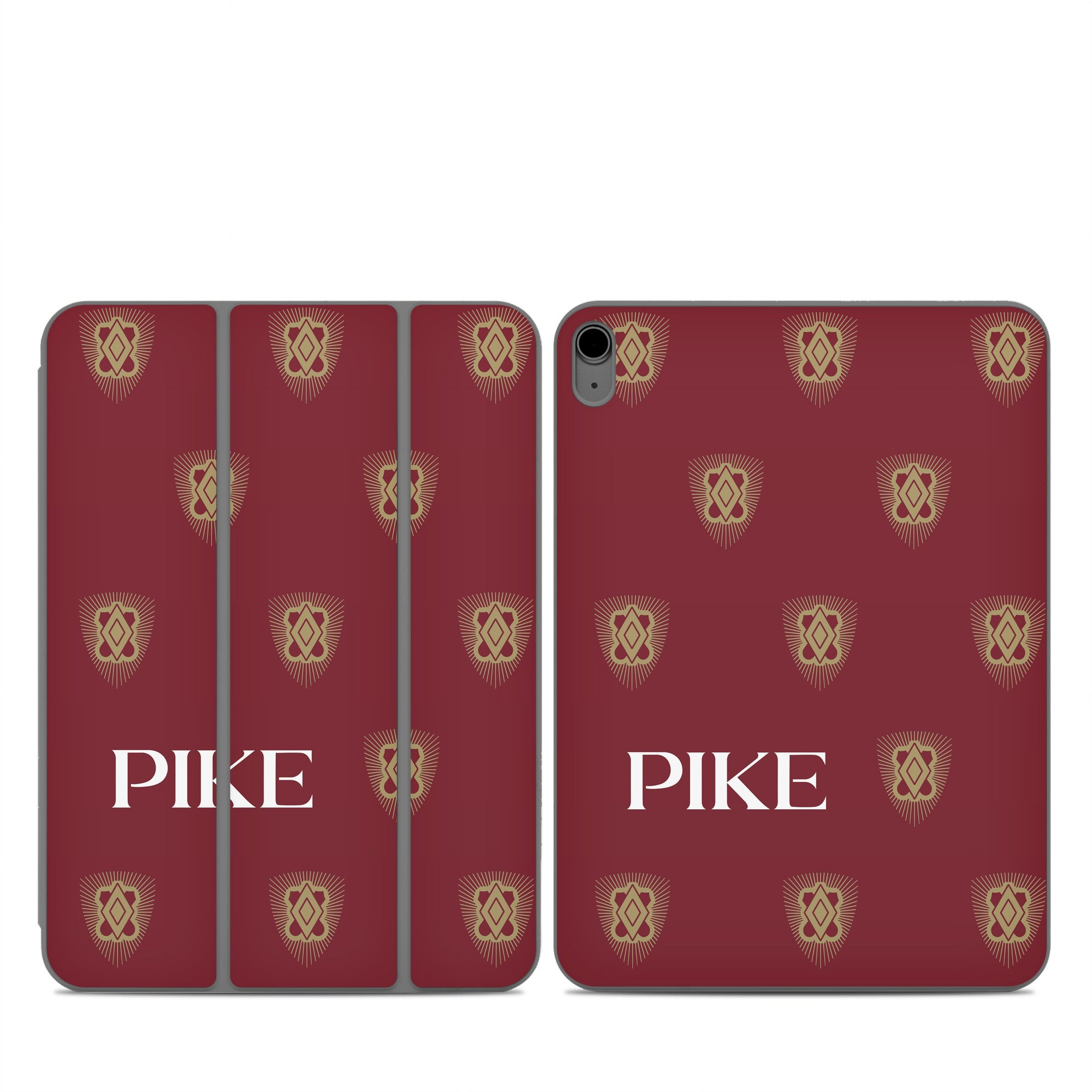 Pi Kappa Alpha PIKE Shield Pattern Garnet - Apple Smart Folio Skin