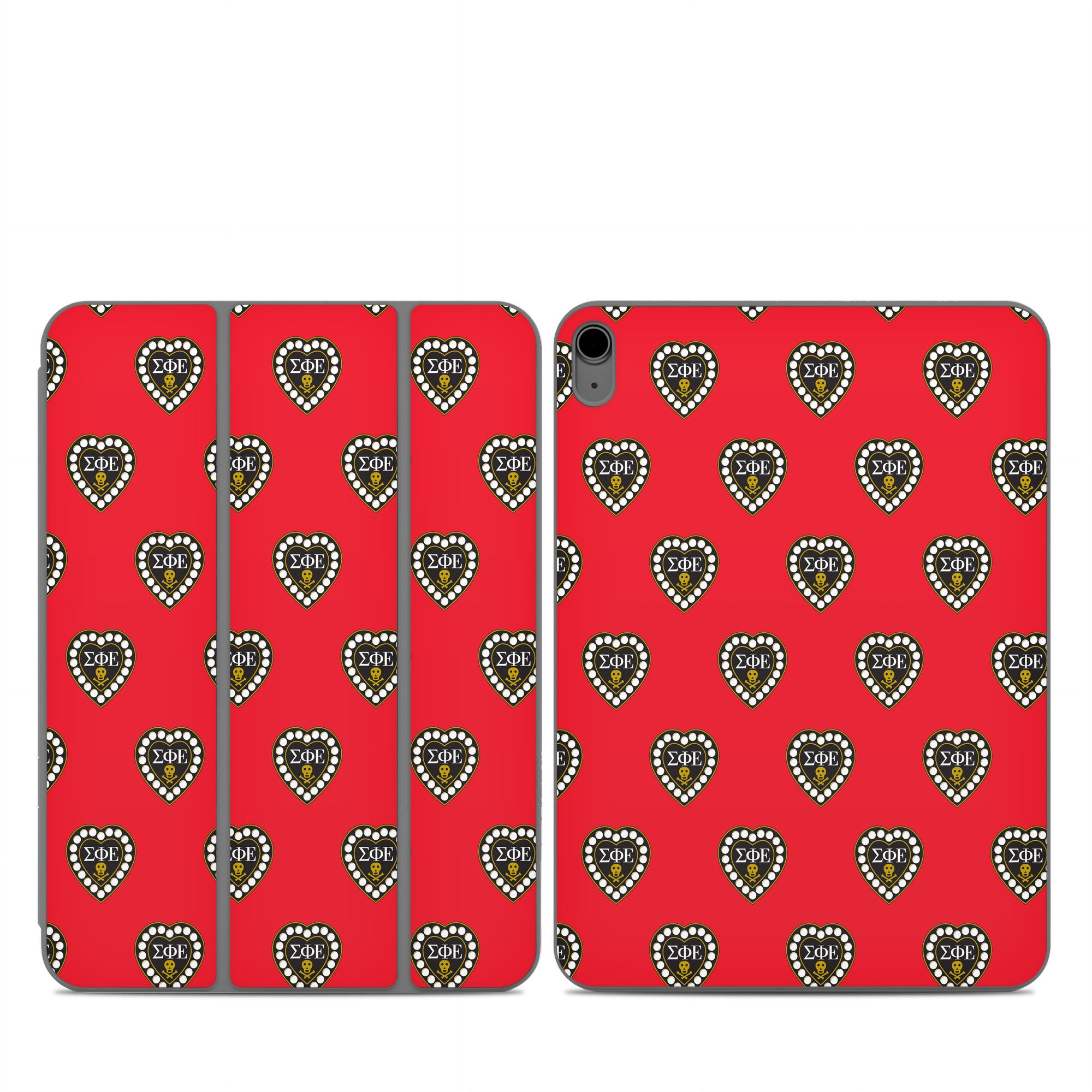 Sigma Phi Epsilon Badge Pattern Red - Apple Smart Folio Skin