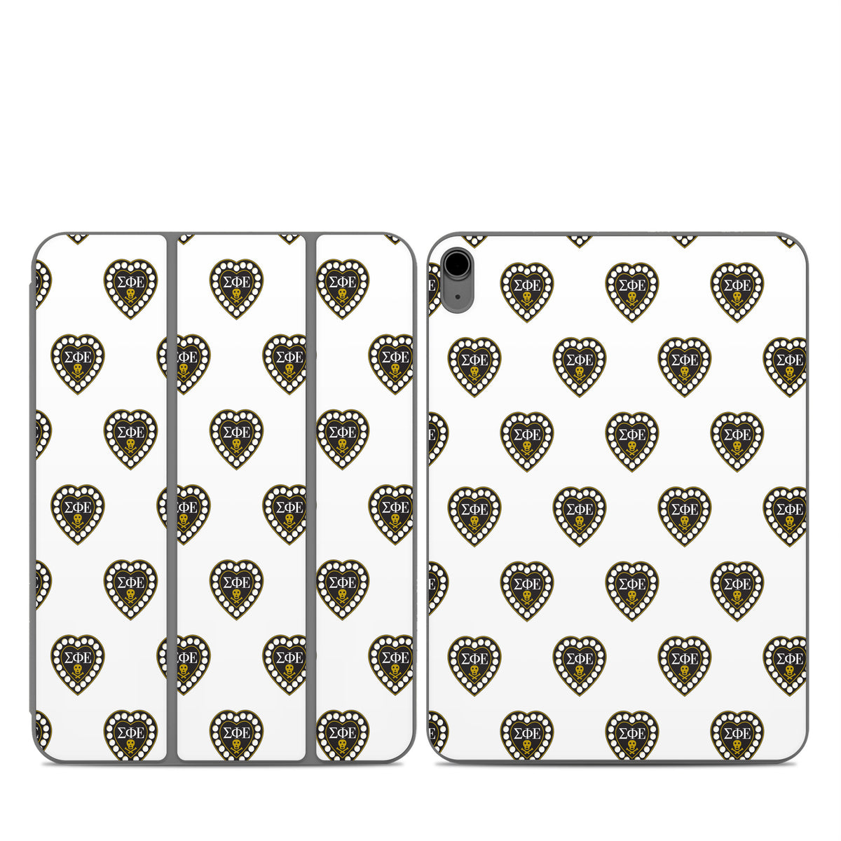 Sigma Phi Epsilon Badge Pattern White - Apple Smart Folio Skin