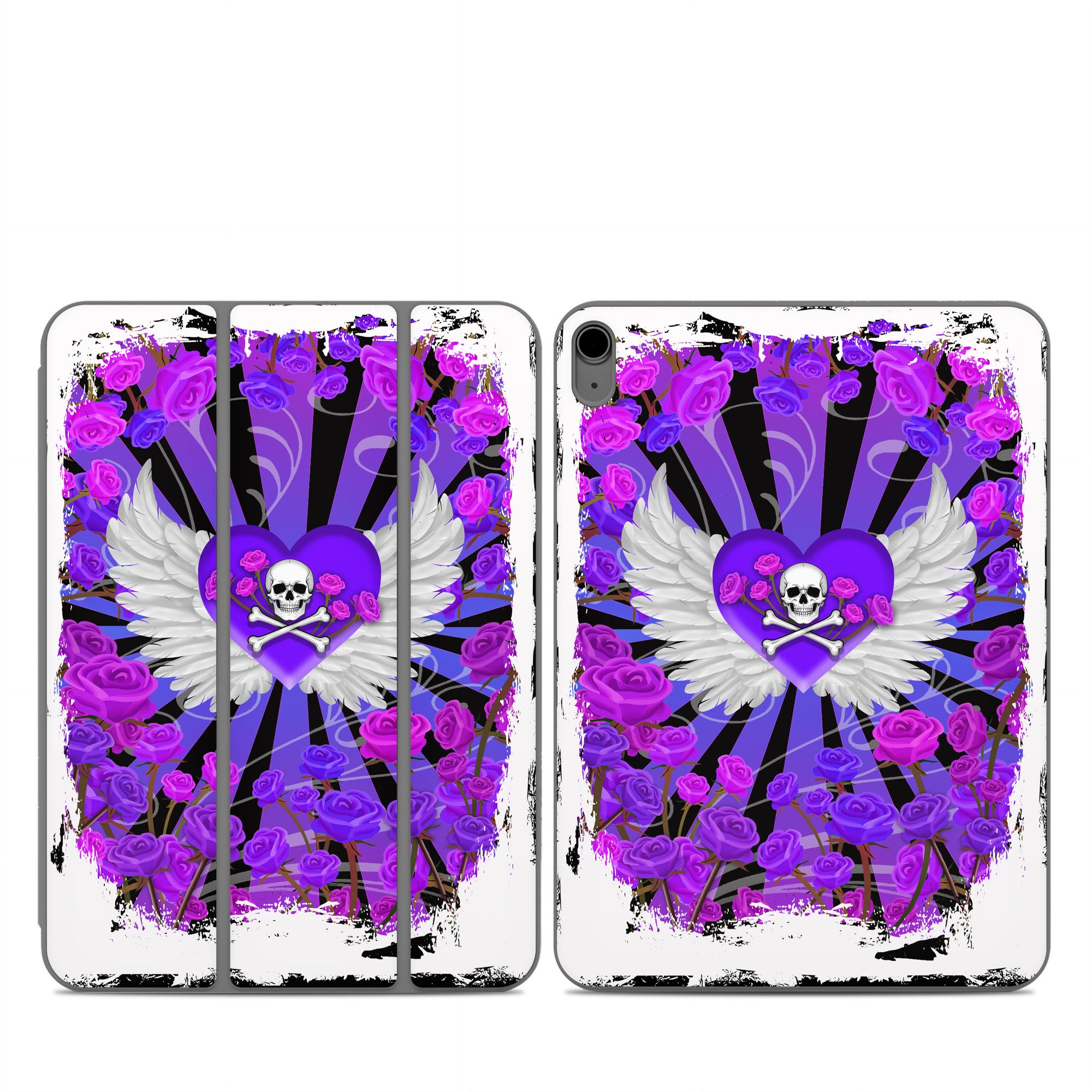 Skull and Roses - Apple Smart Folio Skin