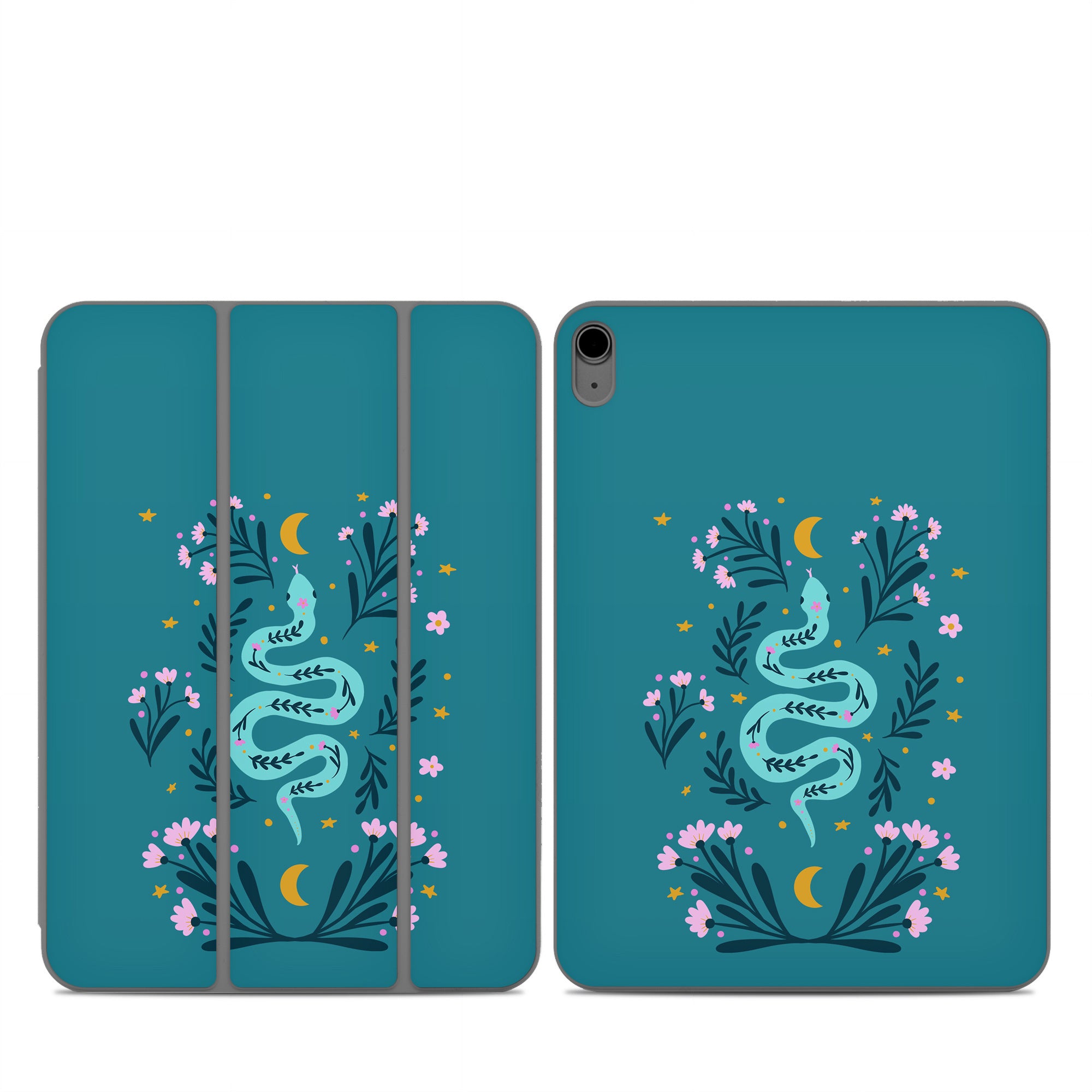 Snake and Flowers - Apple Smart Folio Skin