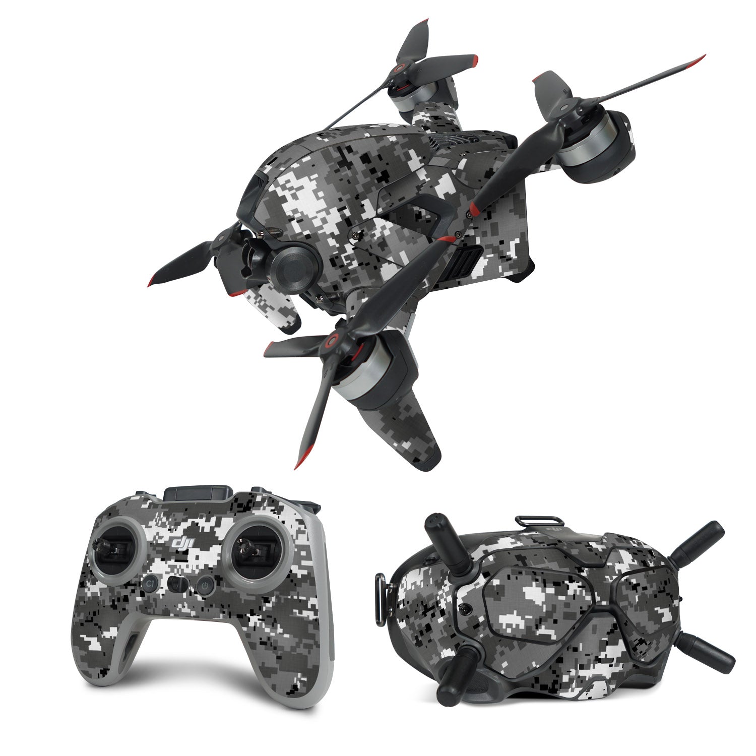 Digital Urban Camo - DJI FPV Combo Skin