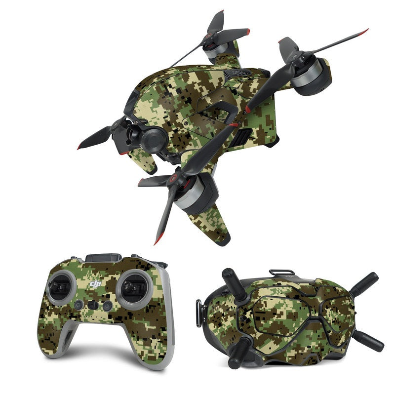 Digital Woodland Camo - DJI FPV Combo Skin