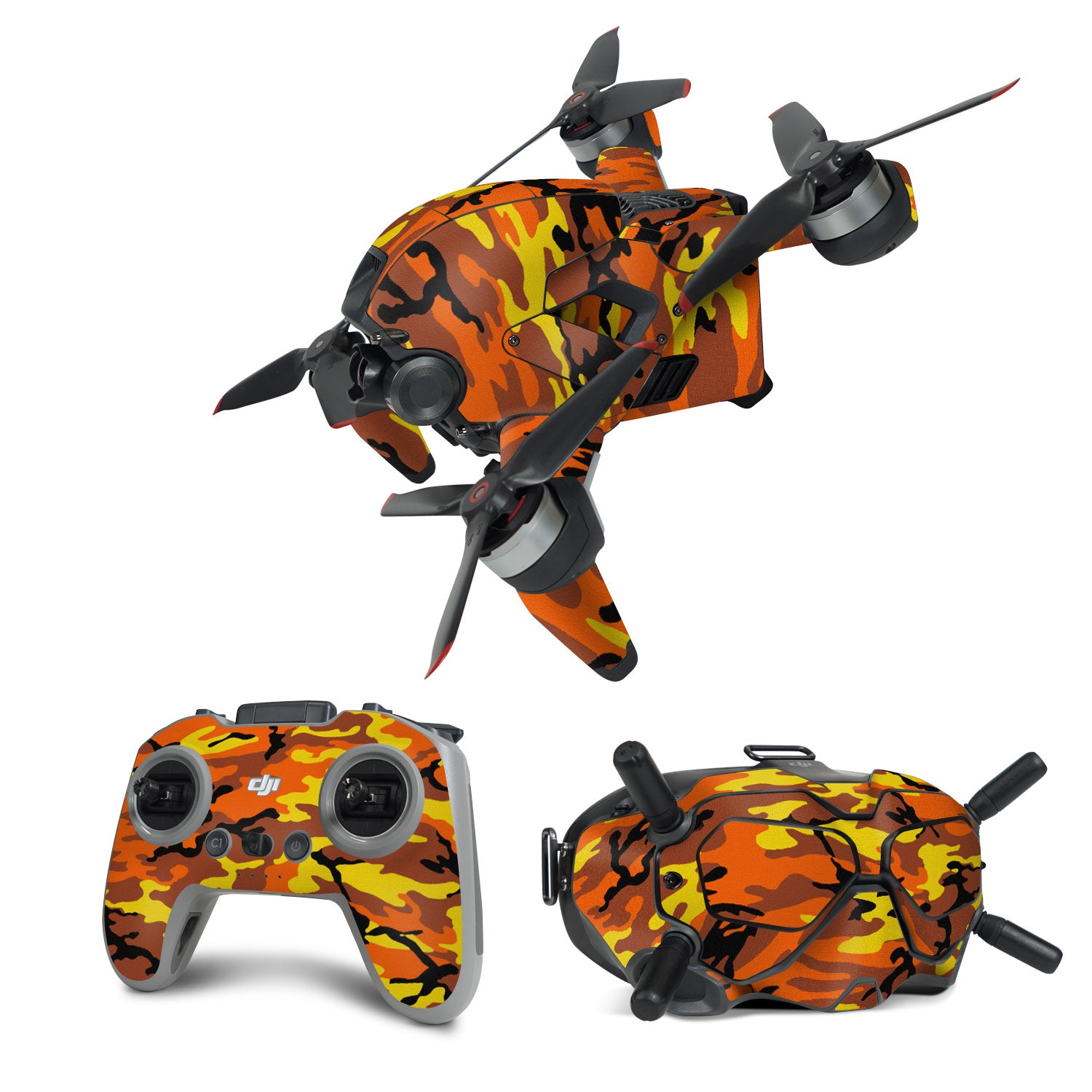 Orange Camo - DJI FPV Combo Skin