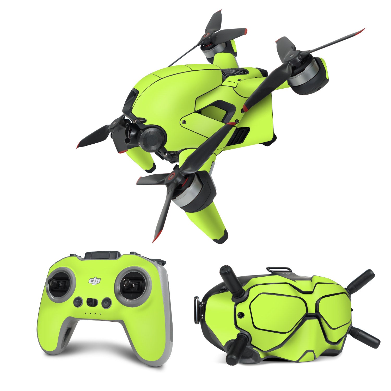 Solid State Lime - DJI FPV Combo Skin