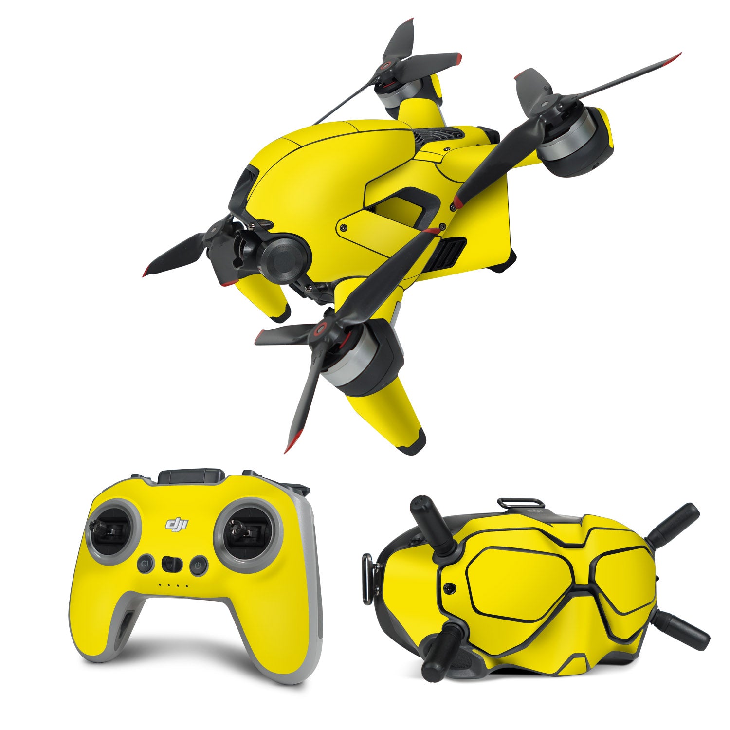 Solid State Yellow - DJI FPV Combo Skin