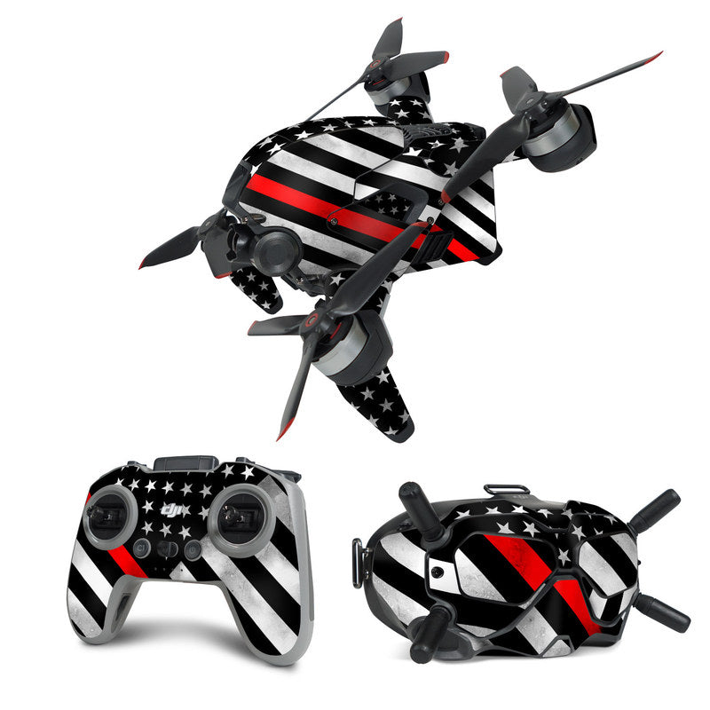 Thin Red Line Hero - DJI FPV Combo Skin