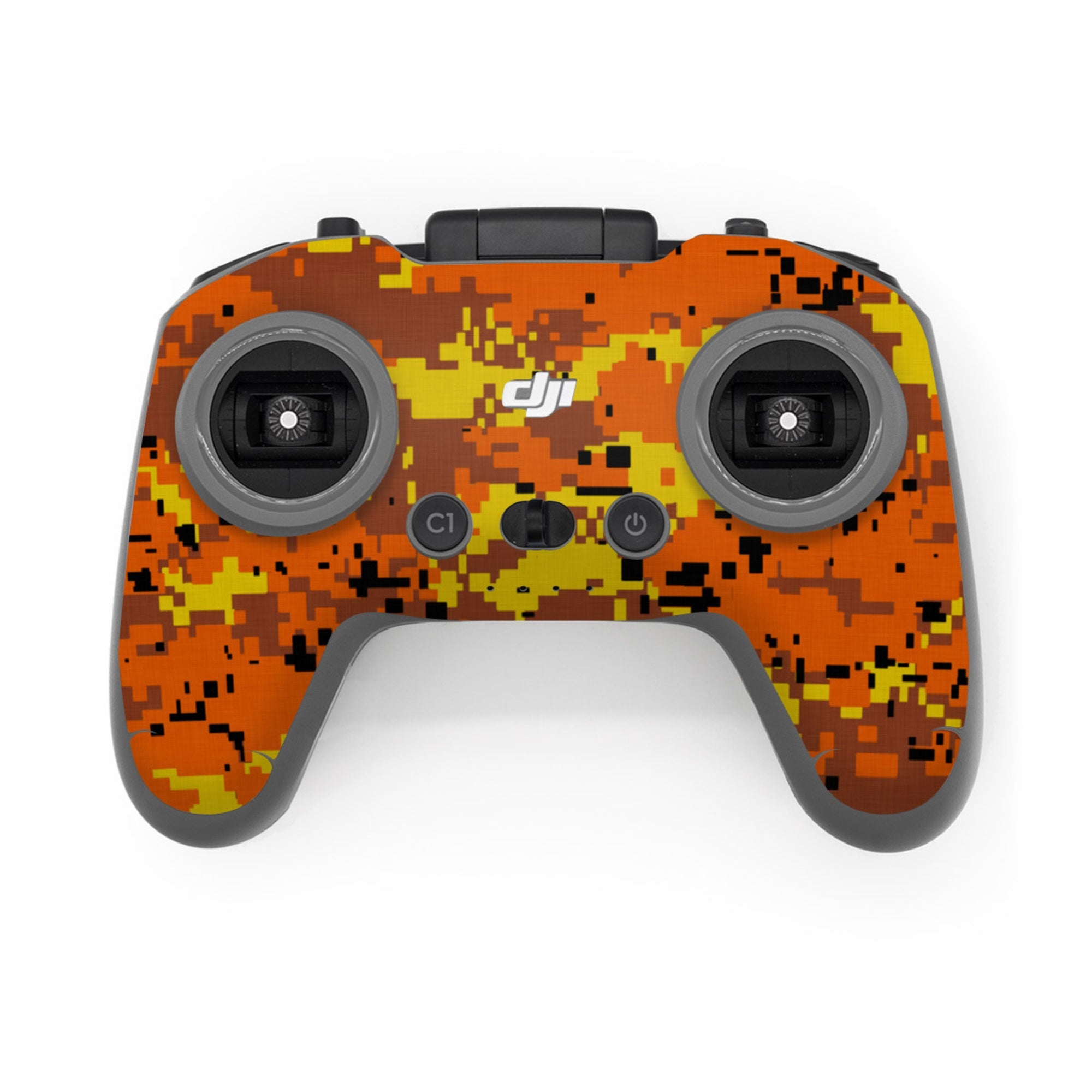 Digital Orange Camo - DJI FPV Remote Controller 3 Skin