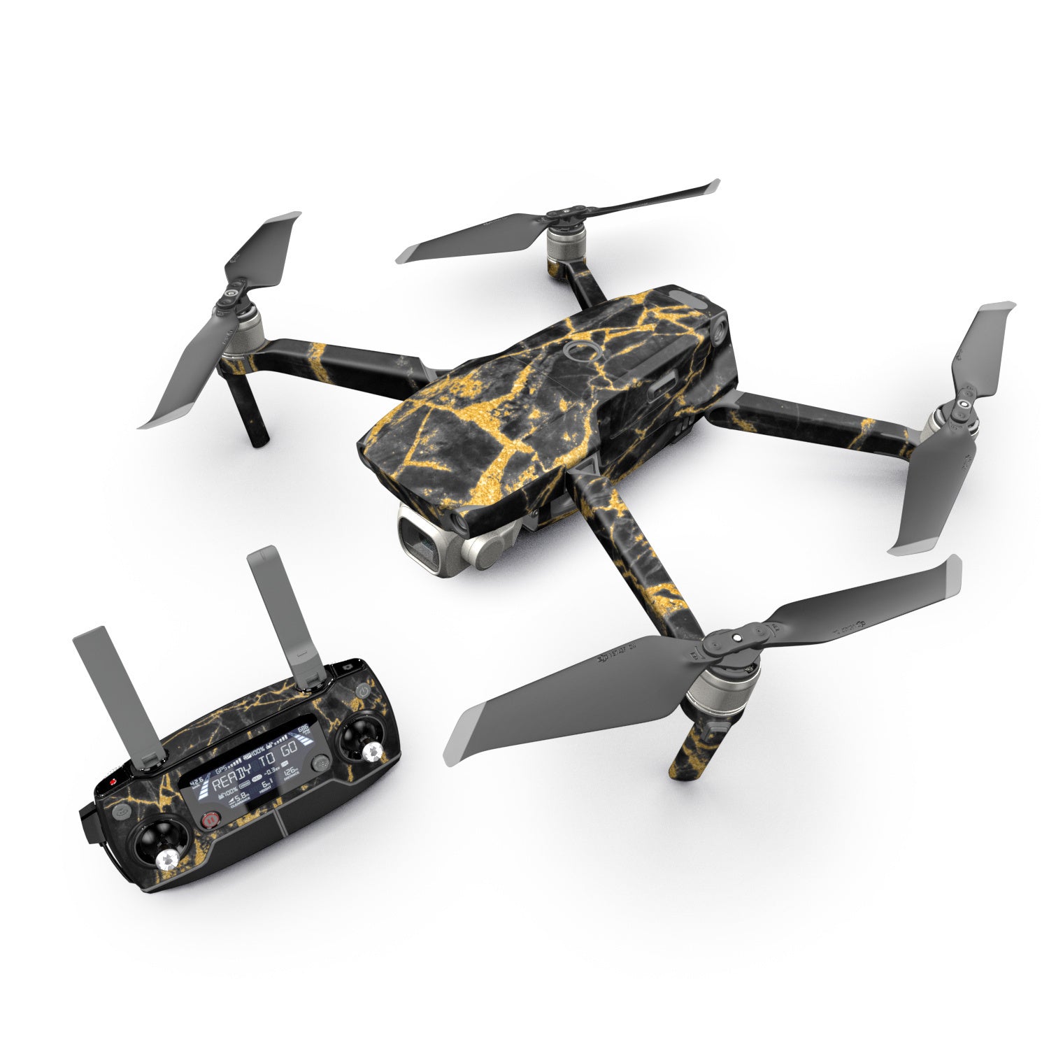 Black Gold Marble - DJI Mavic 2 Skin