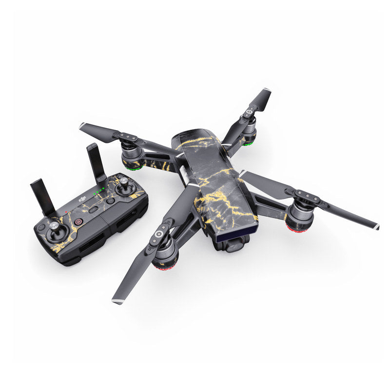Black Gold Marble - DJI Spark Skin