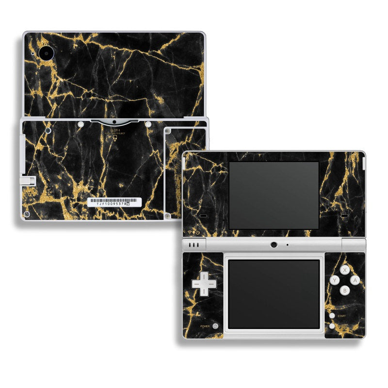 Black Gold Marble - Nintendo DSi Skin