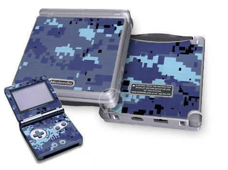 Digital Sky Camo - Nintendo GameBoy Advance SP Skin