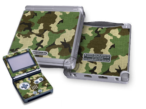 Woodland Camo - Nintendo GameBoy Advance SP Skin