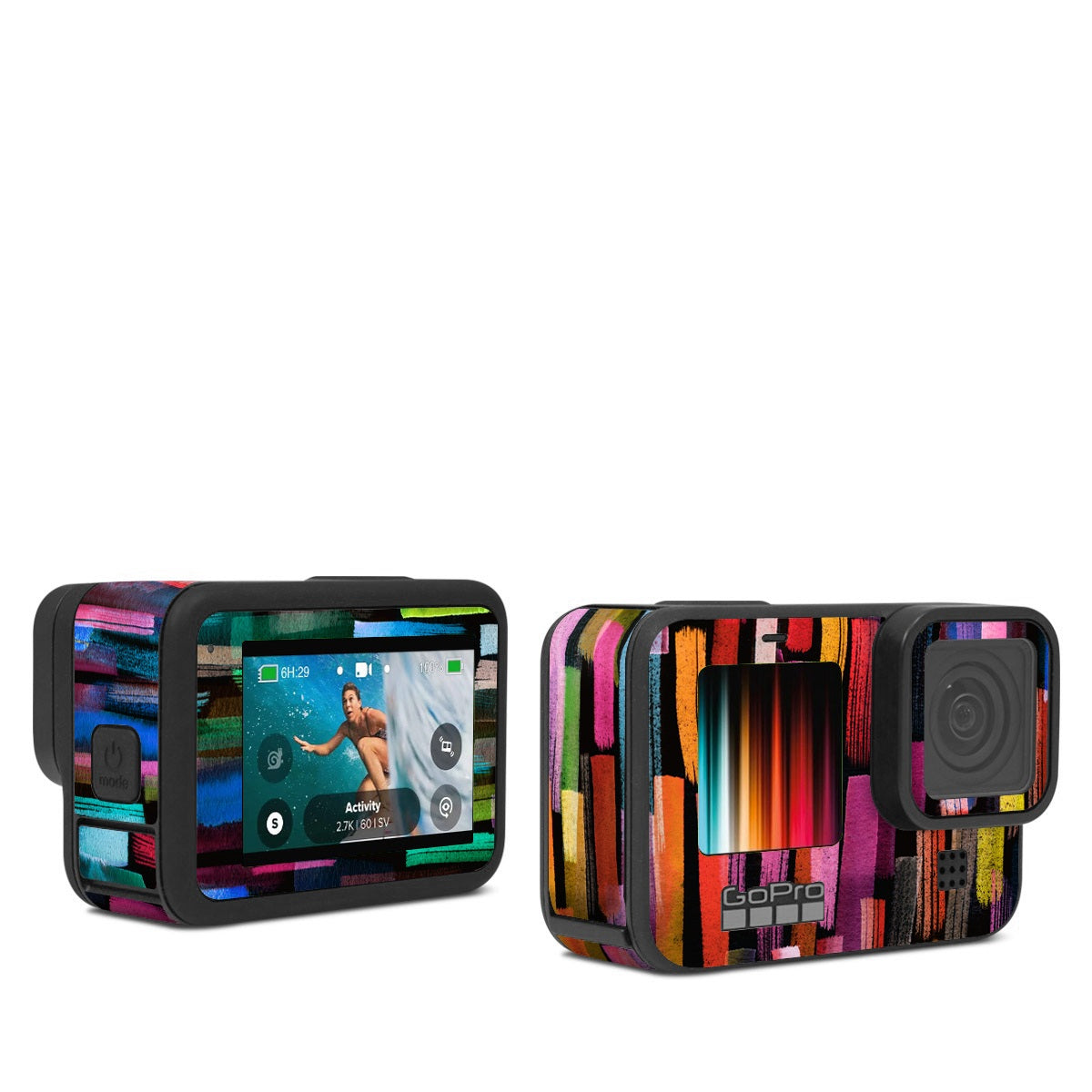 Colorful Brushstrokes Black - GoPro Hero Black Skin