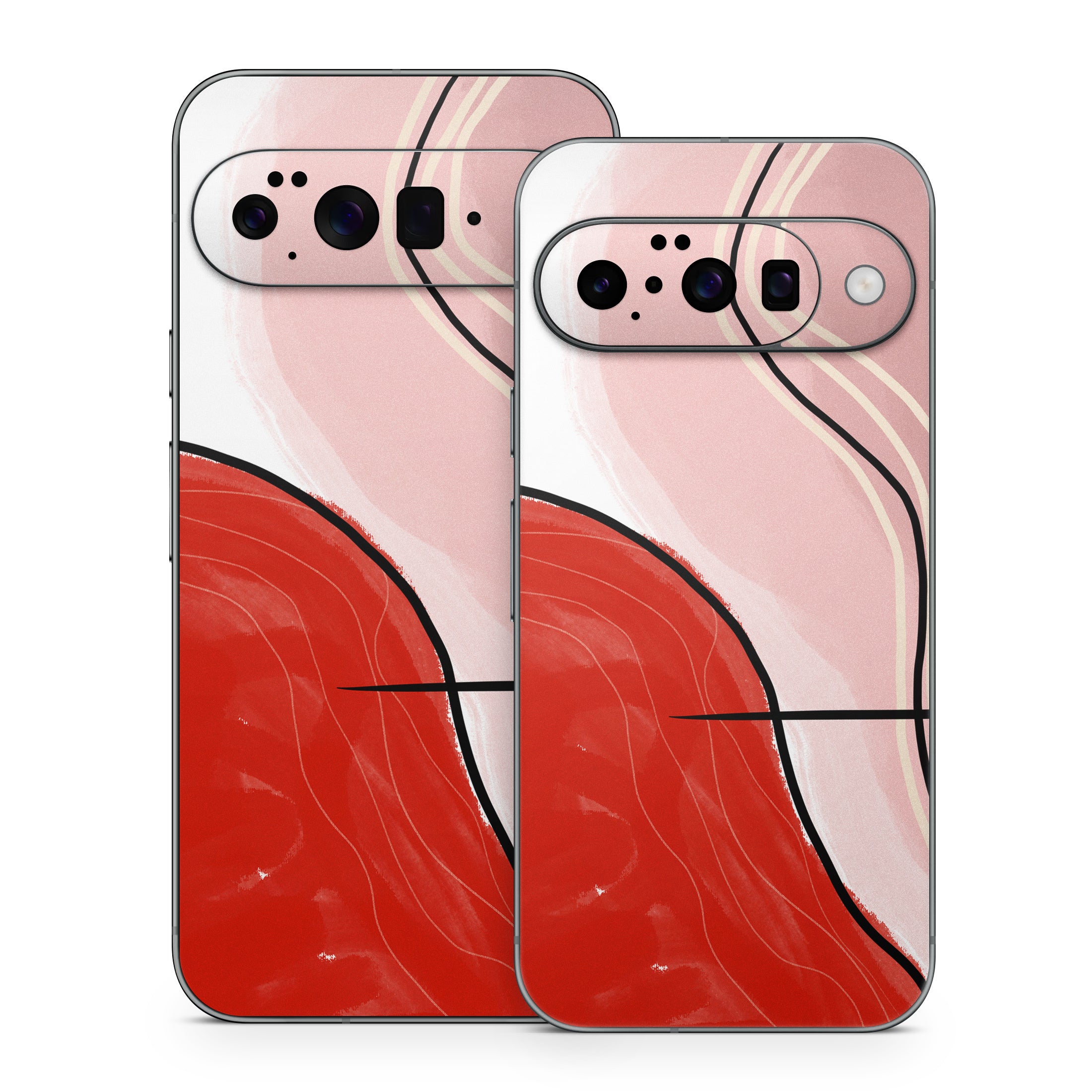 Abstract Red - Google Pixel 10 Skin