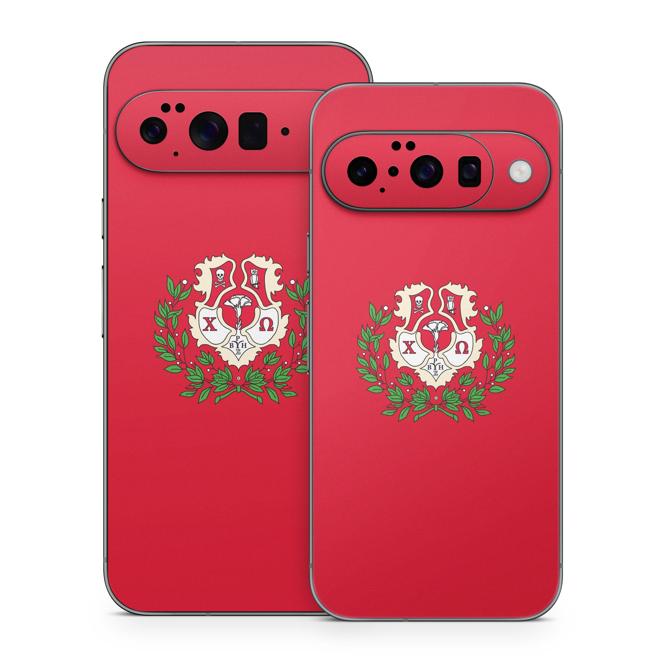 Chi Omega Crest Cardinal - Google Pixel 10 Skin